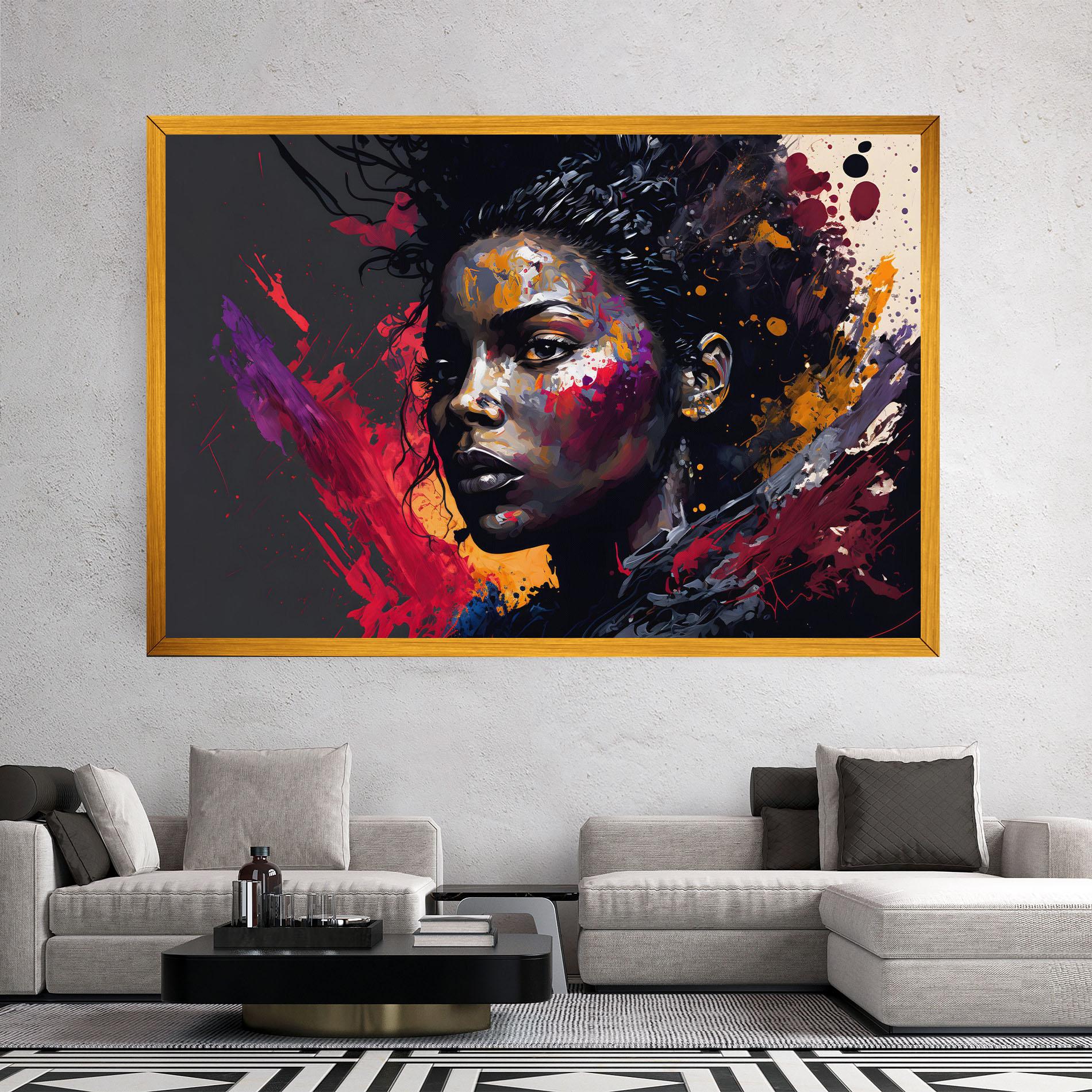 Tablou Canvas African Woman Splash mockup 2