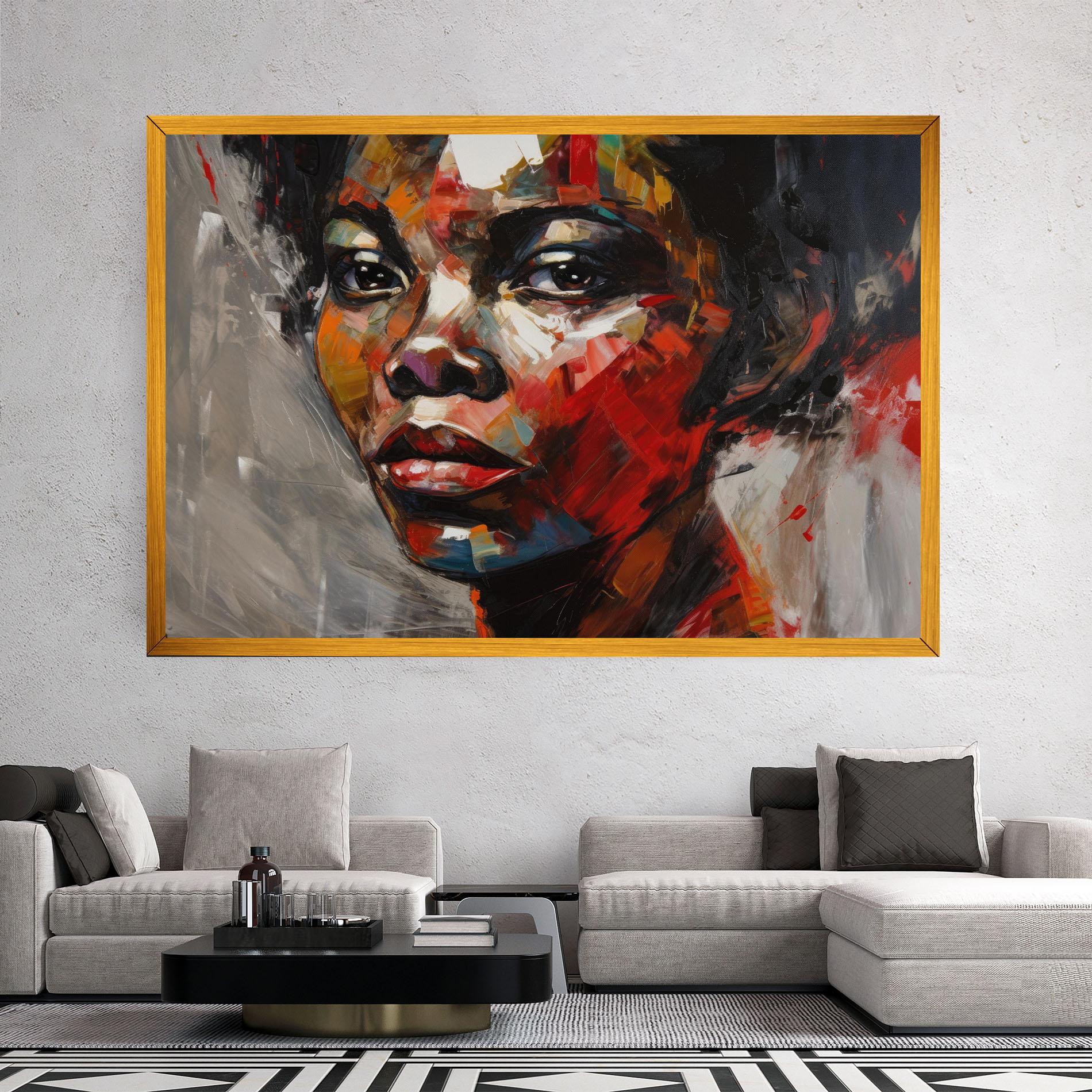 Tablou Canvas Intense Portrait Art mockup 2