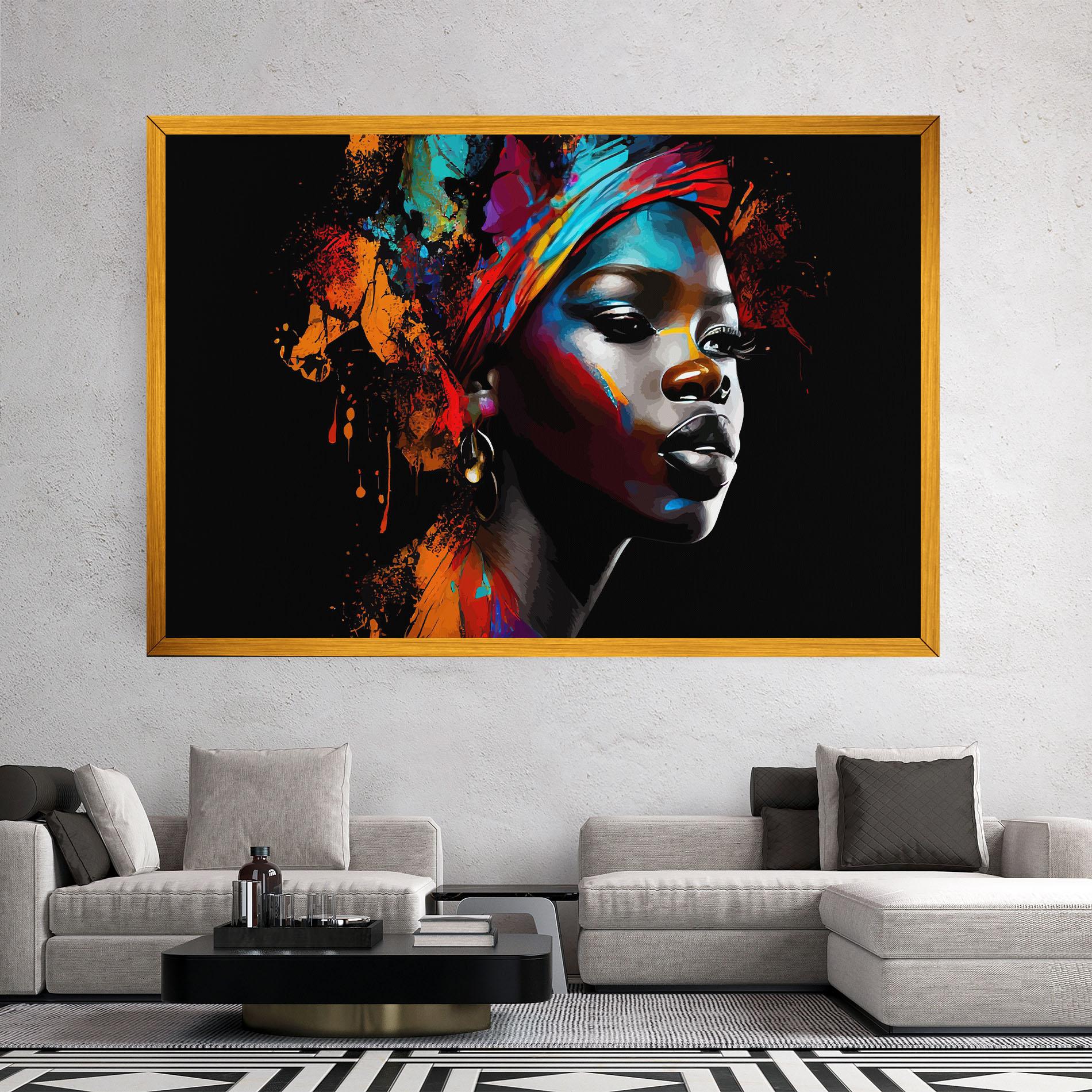 Tablou Canvas Pretty African Art Splash mockup 2