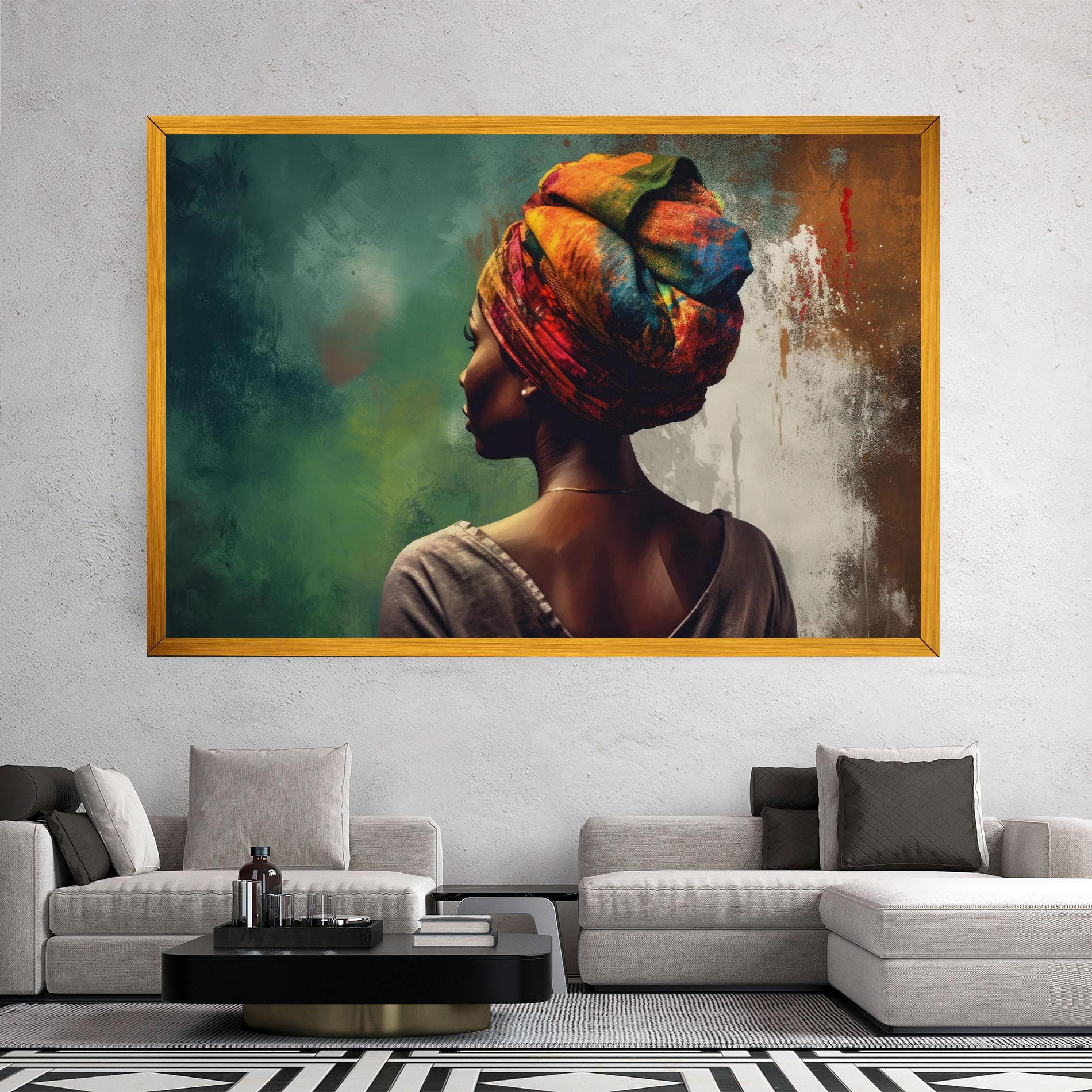 Tablou Canvas Yellow Turban Art mockup 2