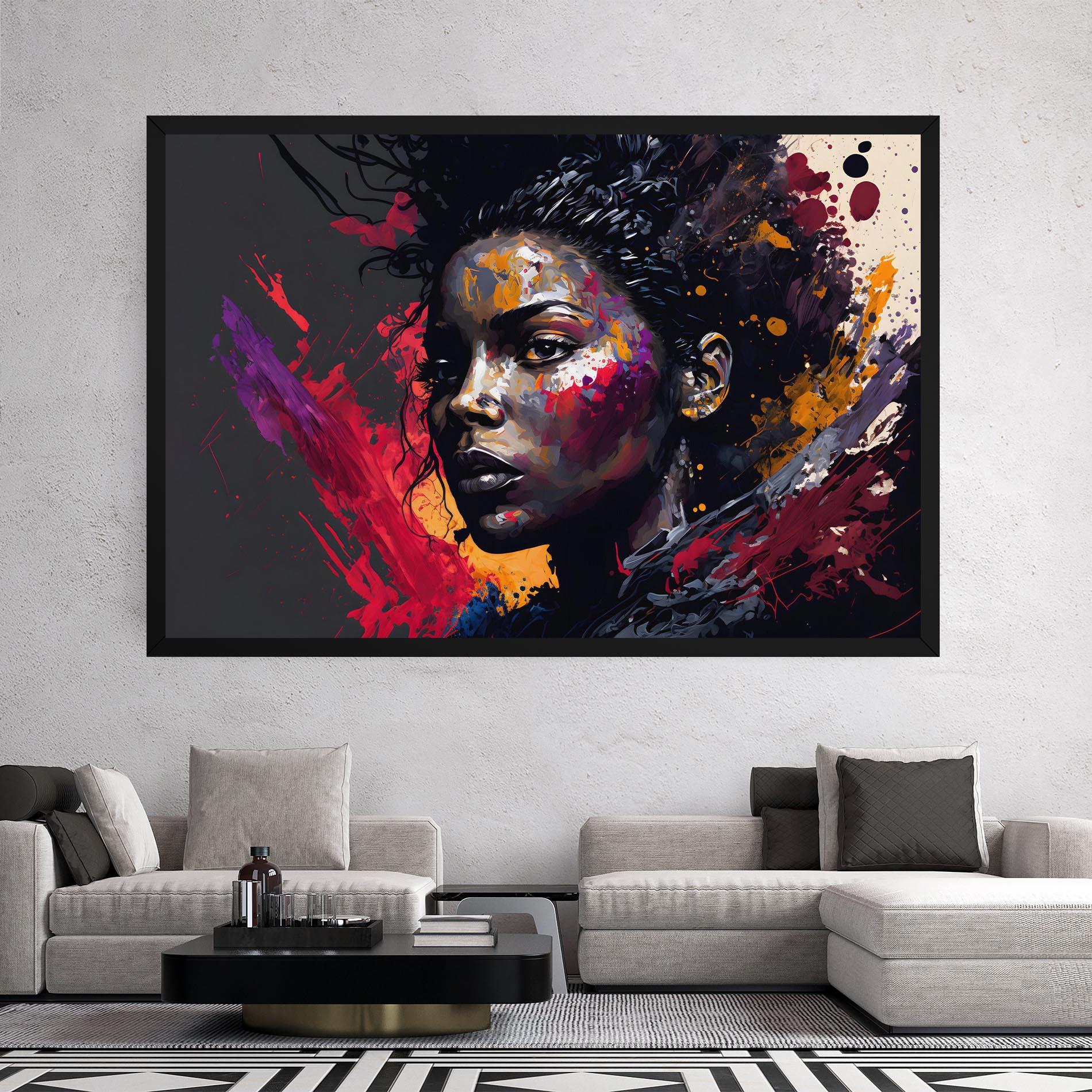 Tablou Canvas African Woman Splash mockup 2
