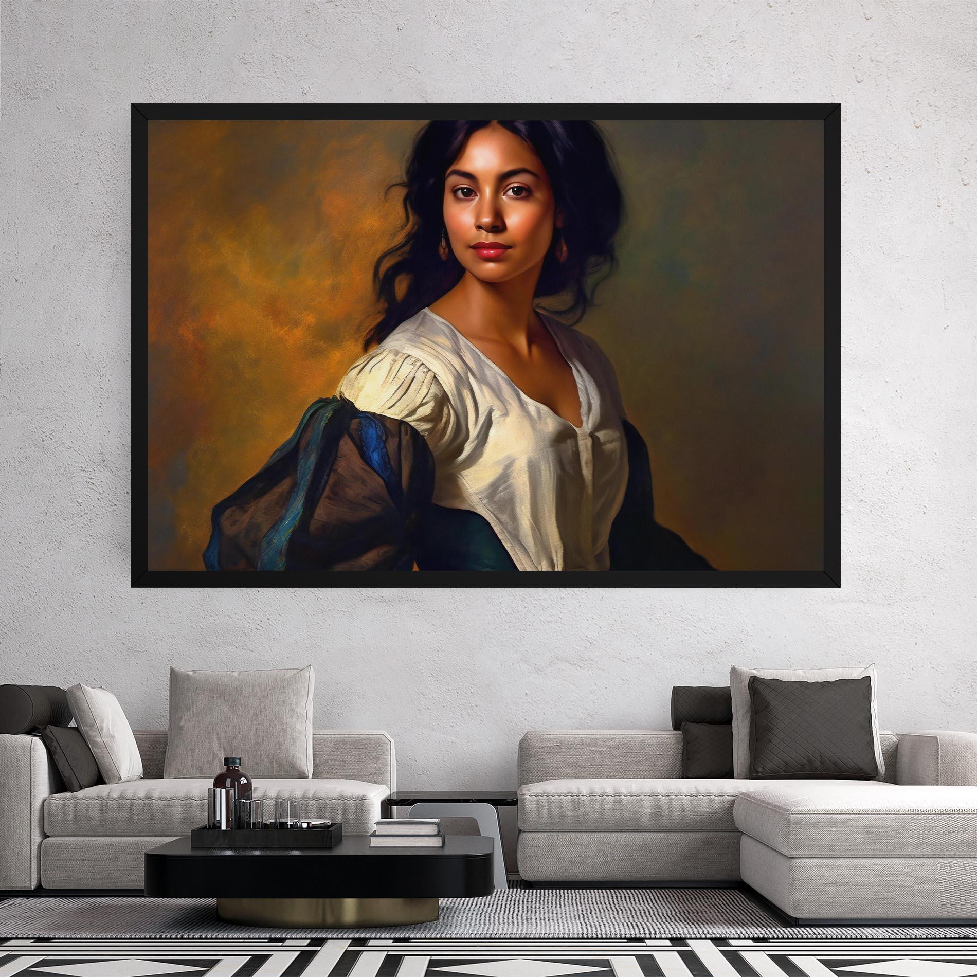 Tablou Canvas Beautiful Brunette Art mockup 2