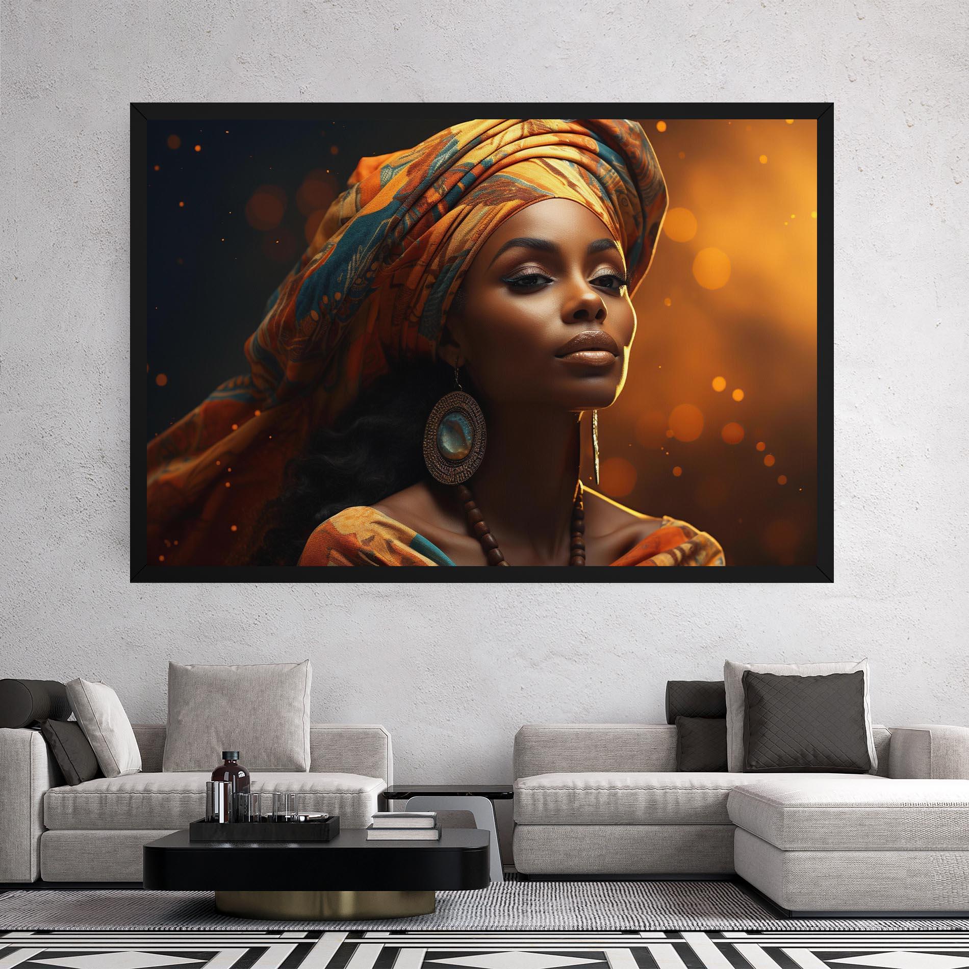 Tablou Canvas Fashion African Portrait mockup 2