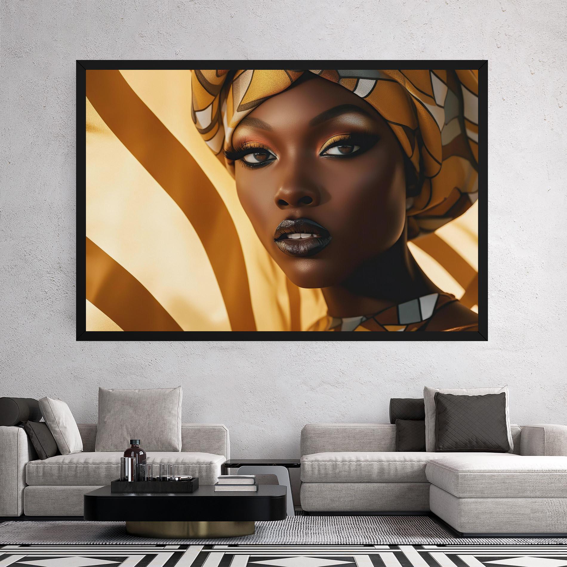 Tablou Canvas Fashion African Woman mockup 2