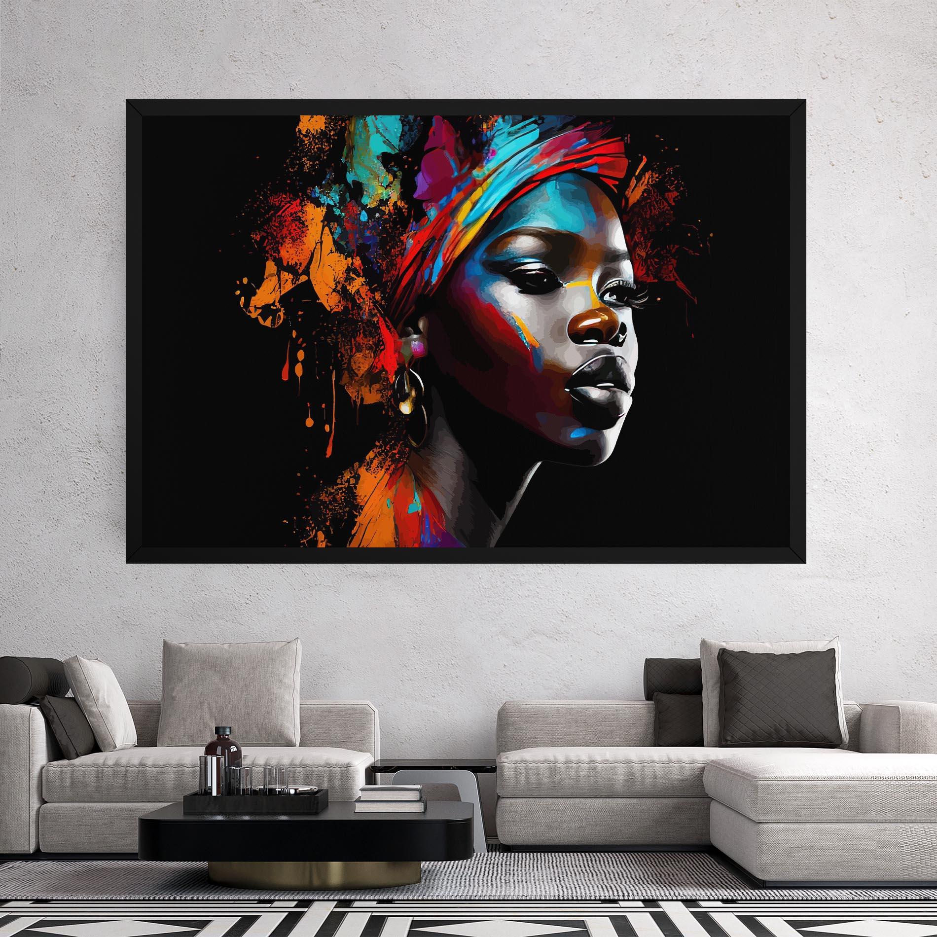 Tablou Canvas Pretty African Art Splash mockup 2