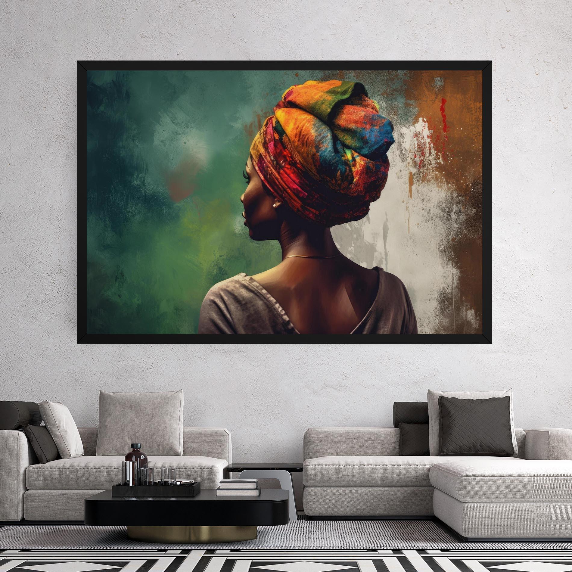 Tablou Canvas Yellow Turban Art mockup 2