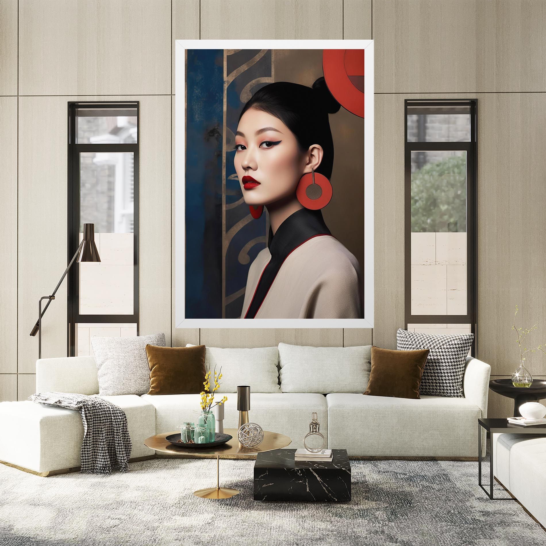 Asian Big Earrings mockup 2