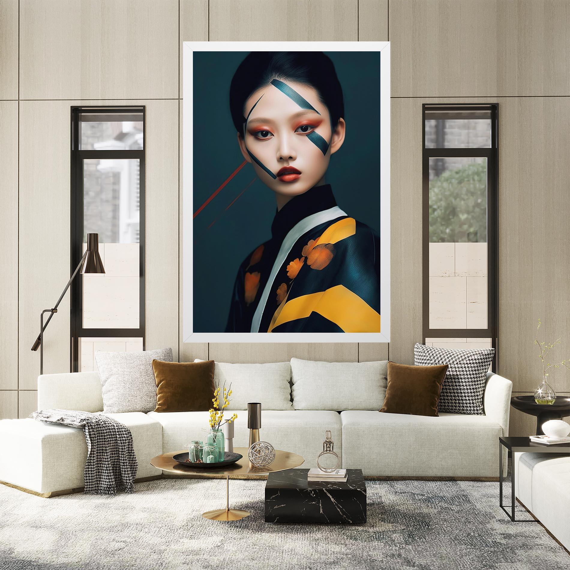 Tablou Canvas Asian Painted Woman mockup 2
