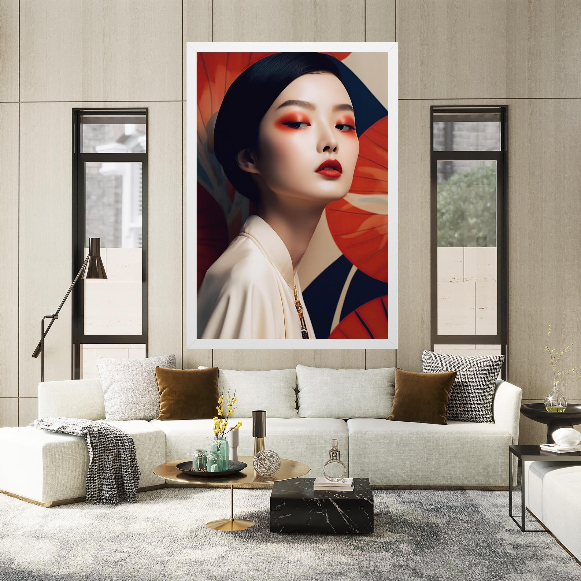 Tablou Canvas Asiatic Red Lips mockup 2