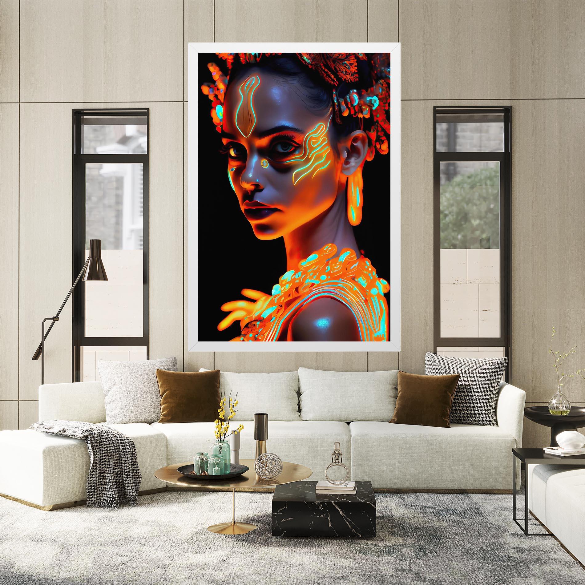 Tablou Canvas Glowing Face Paint mockup 2