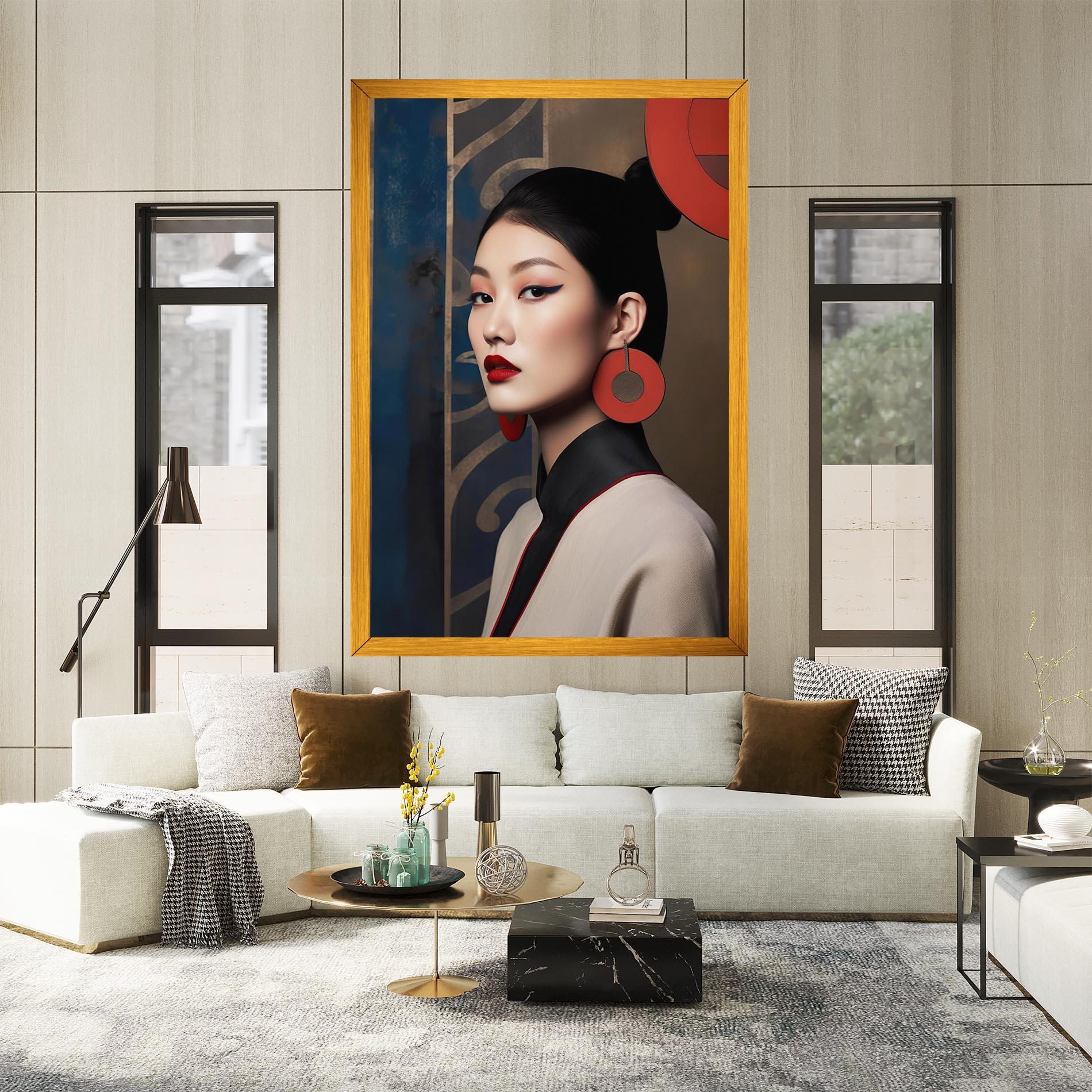 Tablou Canvas Asian Big Earrings mockup 2