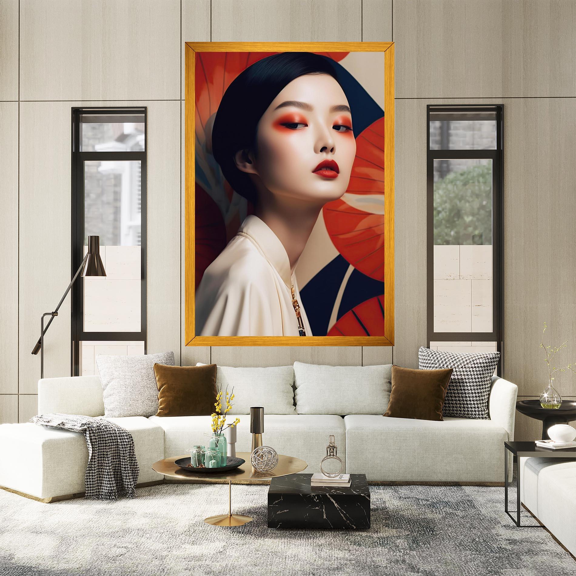 Tablou Canvas Asiatic Red Lips mockup 2