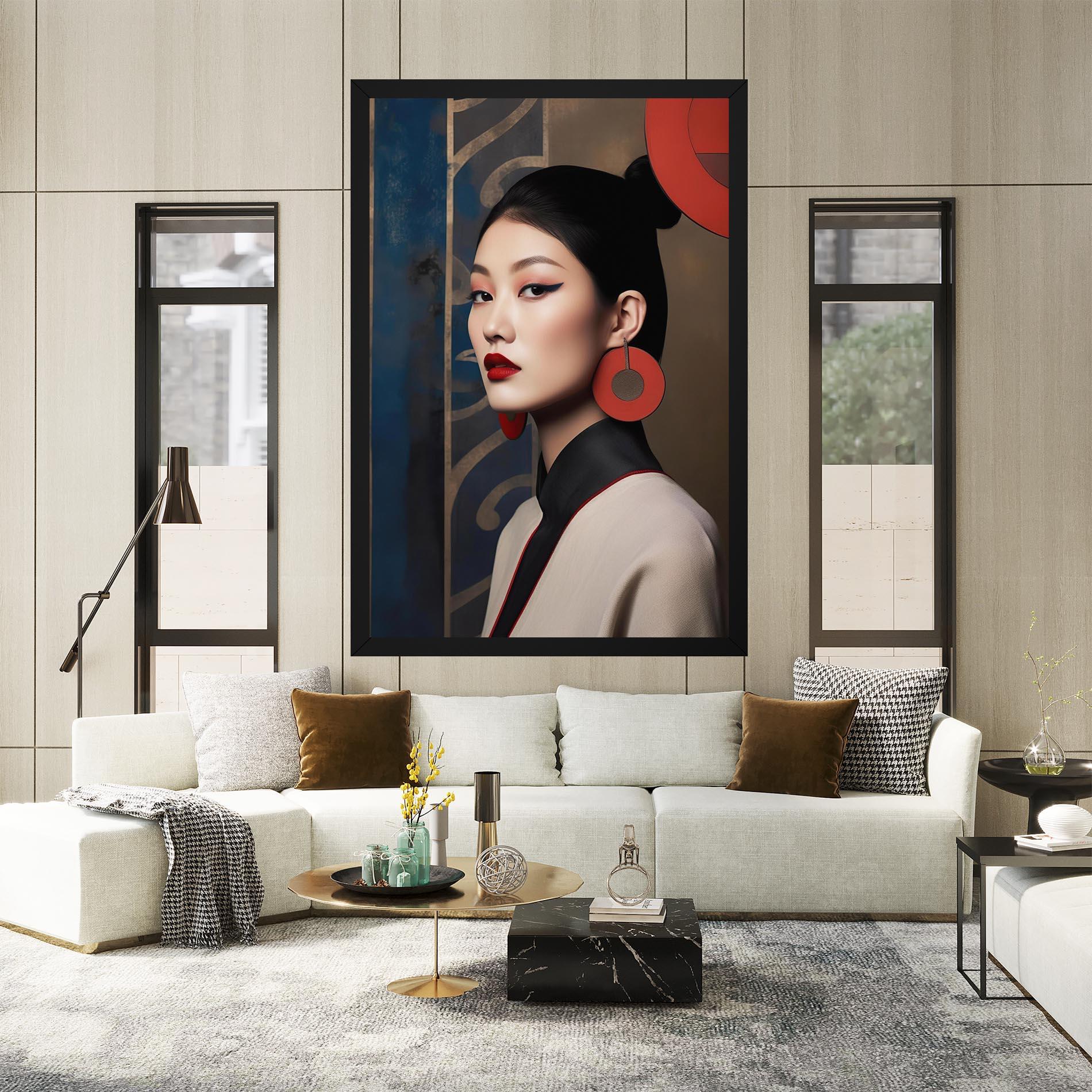 Tablou Canvas Asian Big Earrings mockup 2