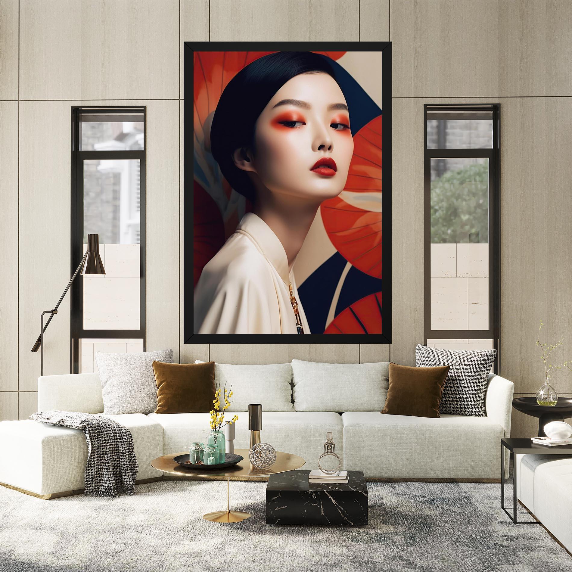 Tablou Canvas Asiatic Red Lips mockup 2
