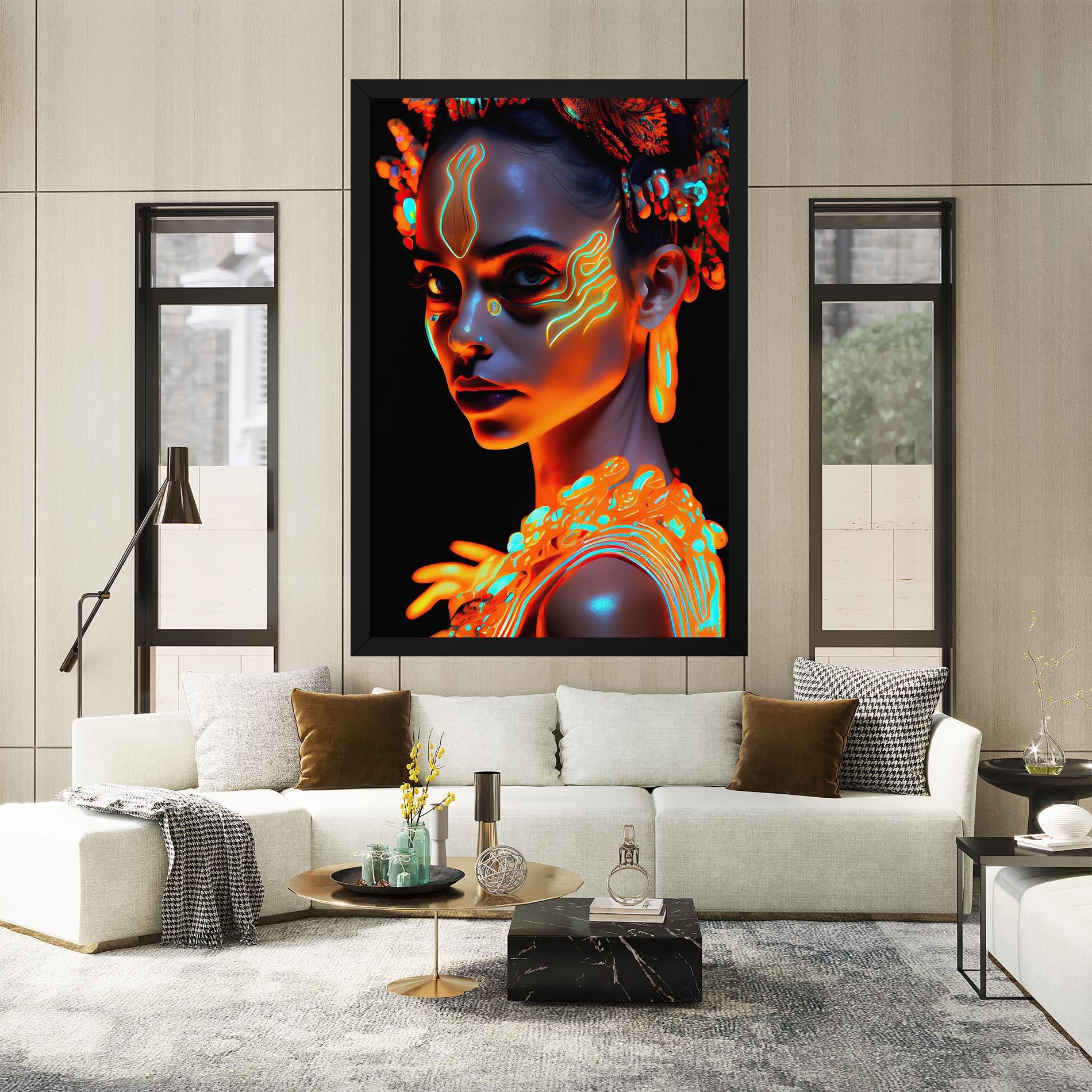 Tablou Canvas Glowing Face Paint mockup 2