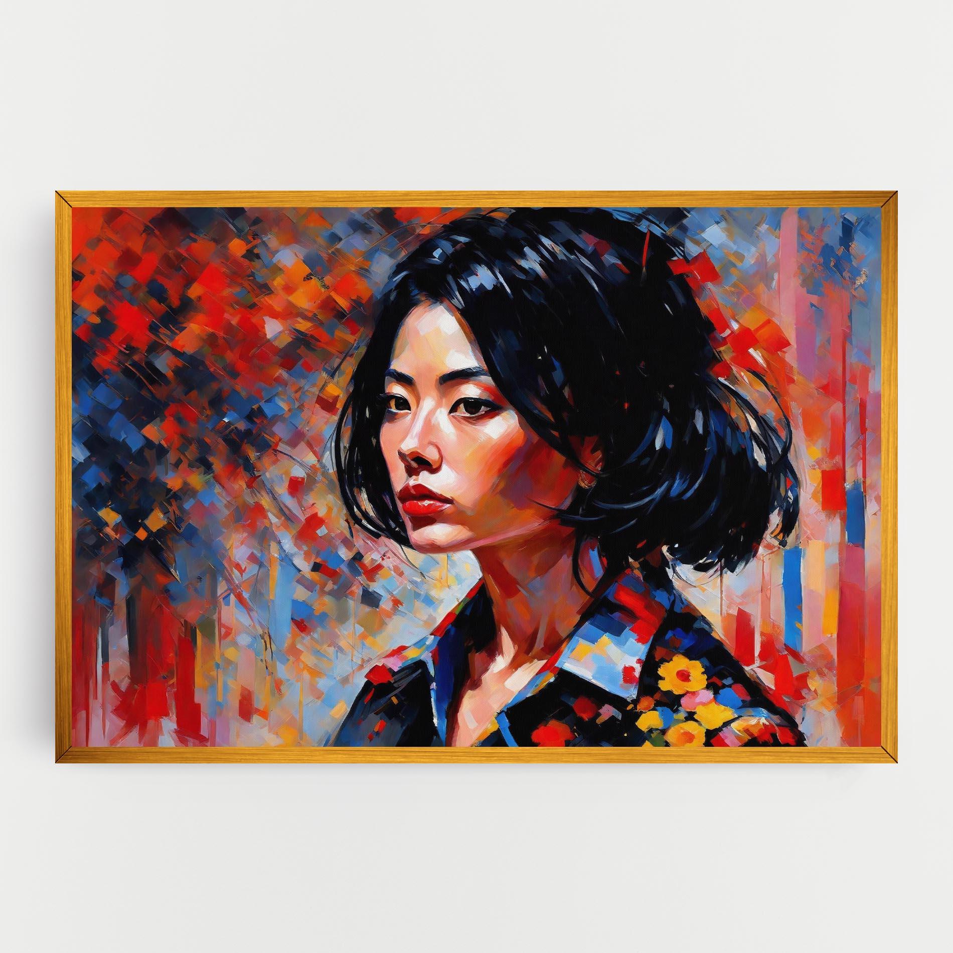 Tablou Canvas Beautiful Asian Woman mockup 0