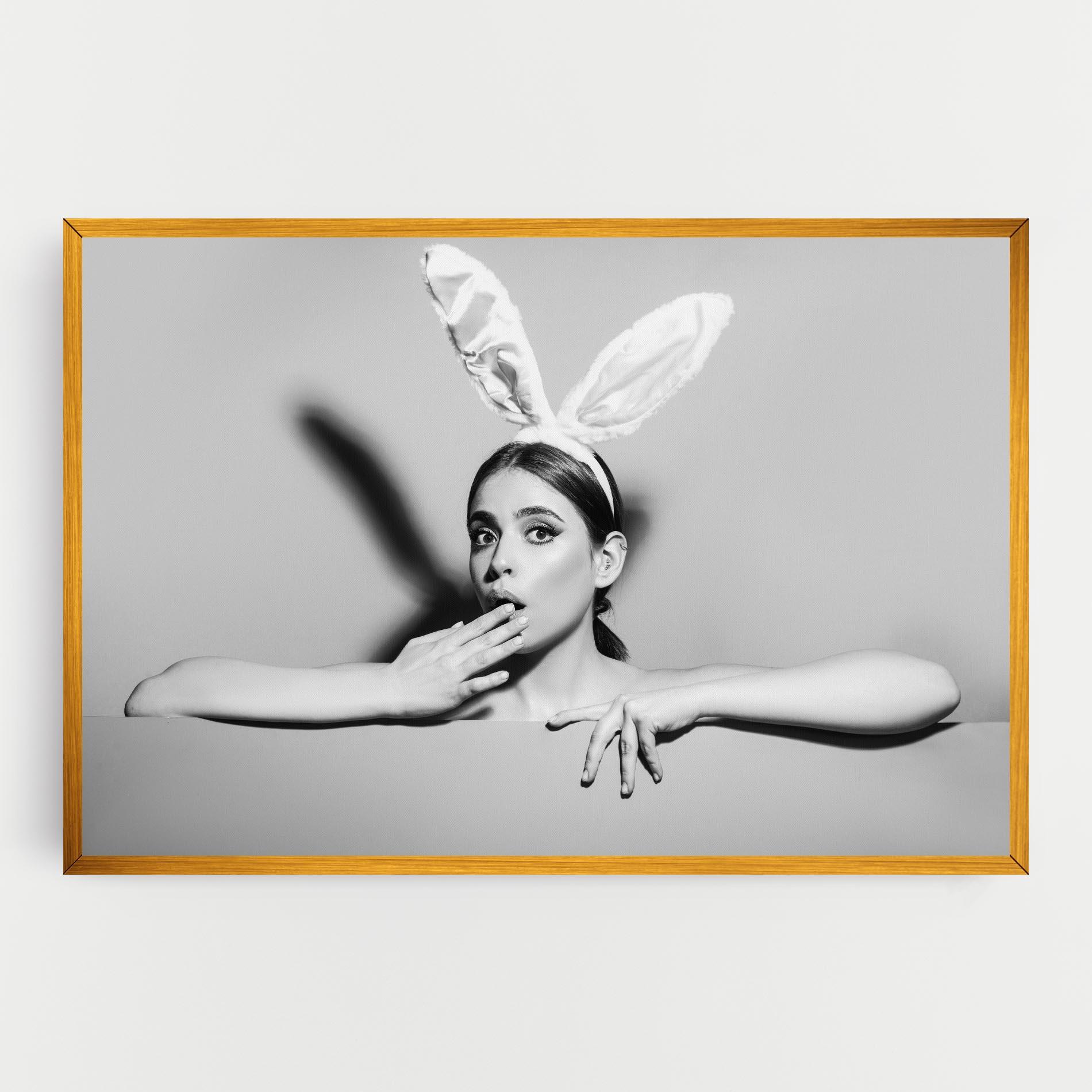Tablou Canvas Bunny Ears Peeking mockup 0