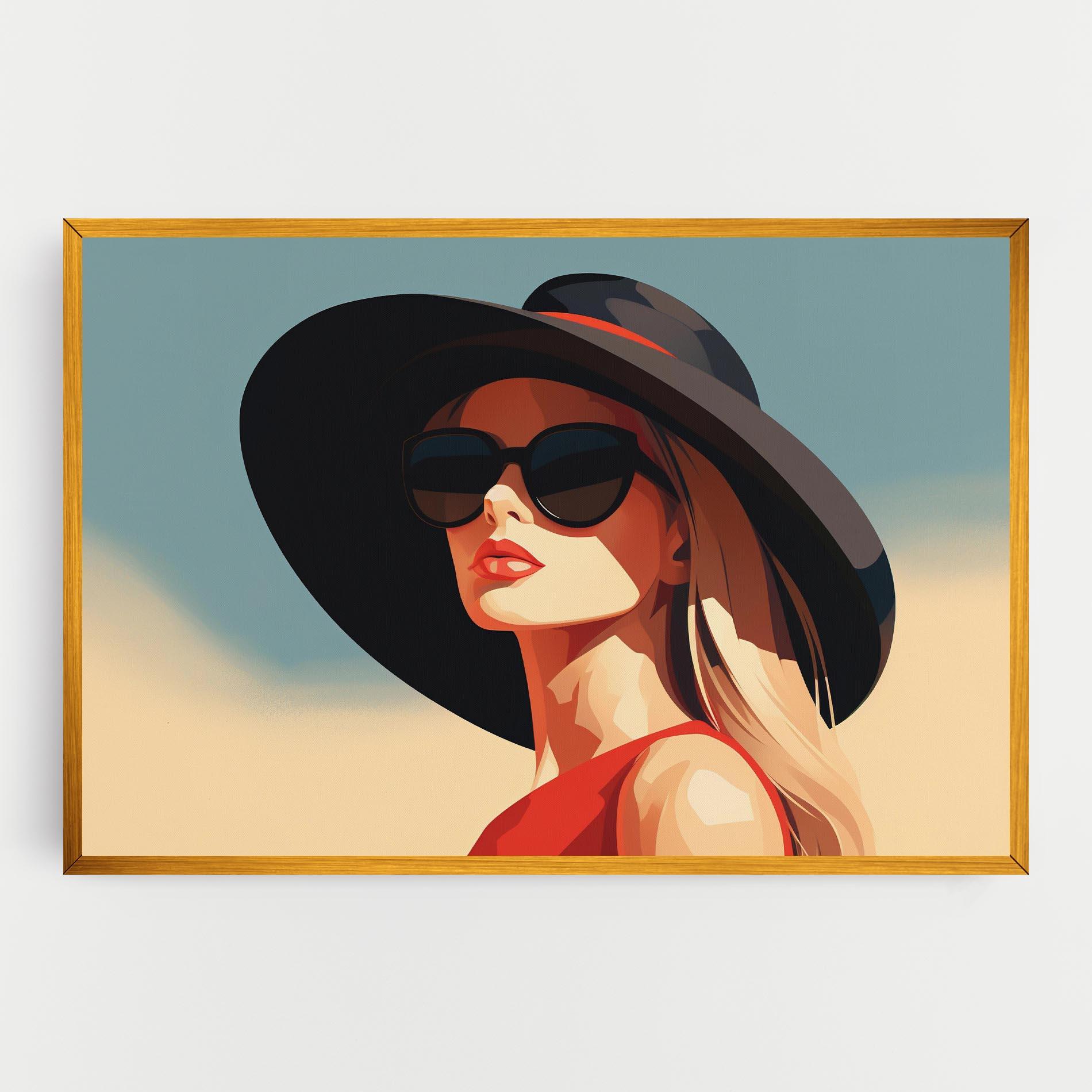 Tablou Canvas Caucasian Glamor Model mockup 0