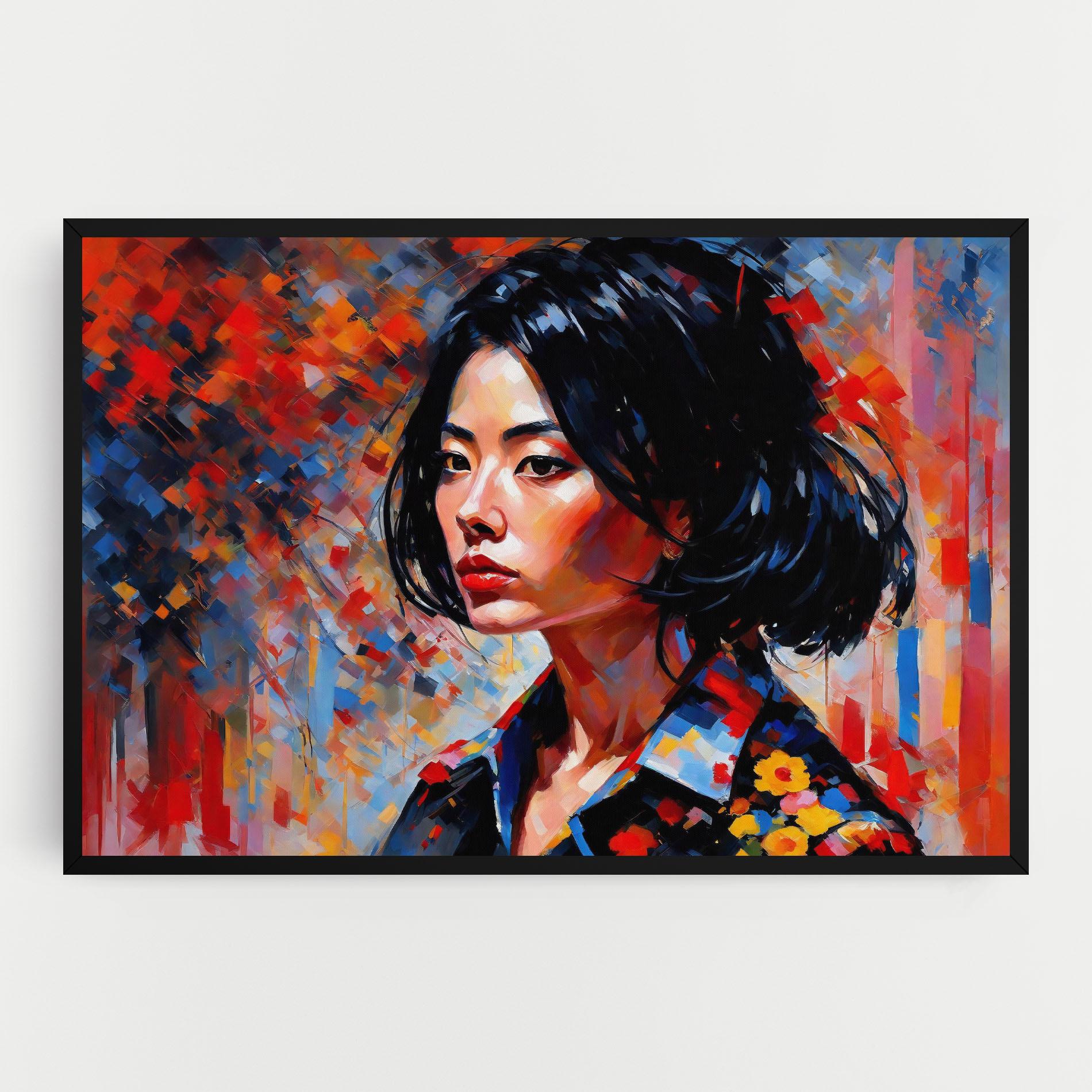 Tablou Canvas Beautiful Asian Woman mockup 0