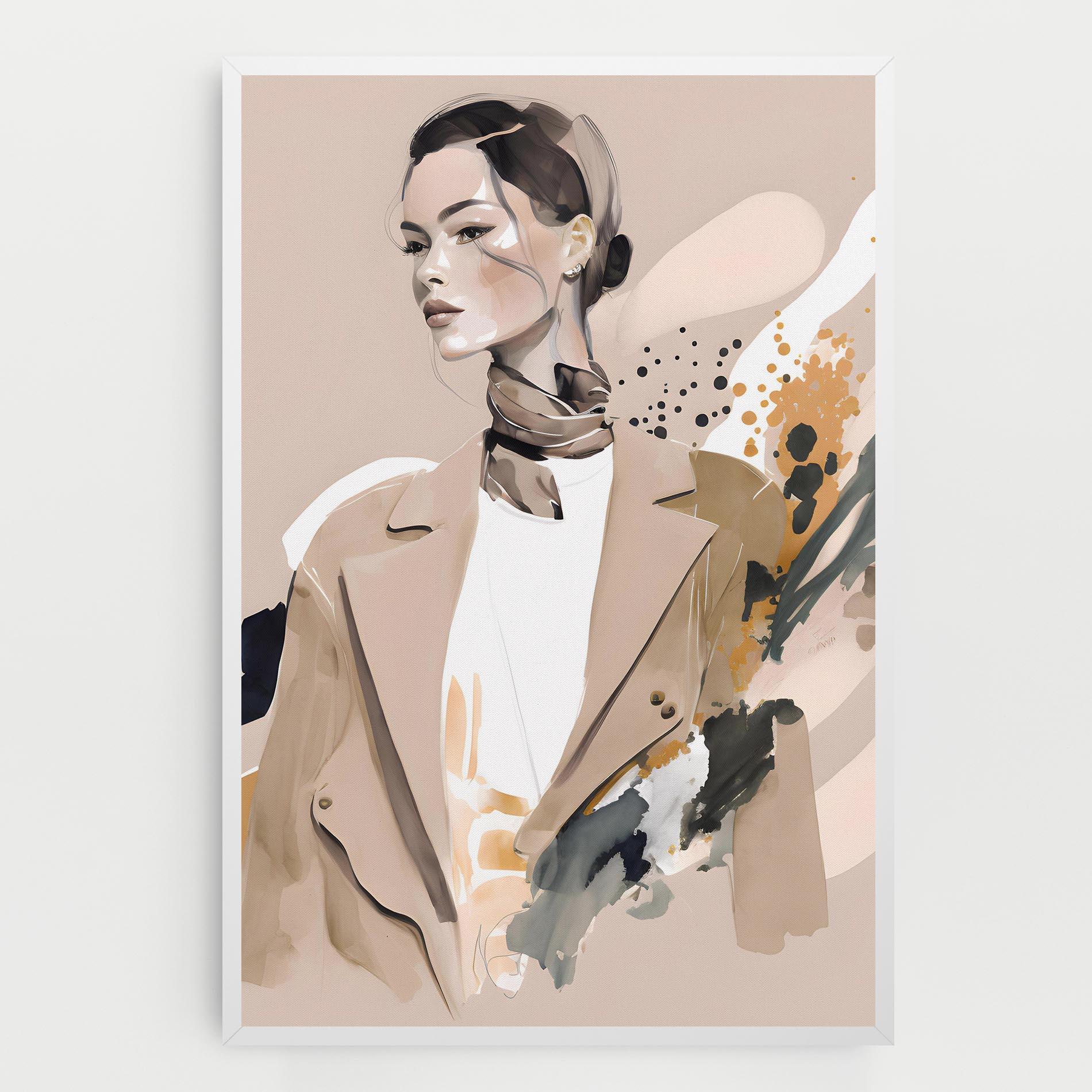 Tablou Canvas Watercolor Stylish Model mockup 0