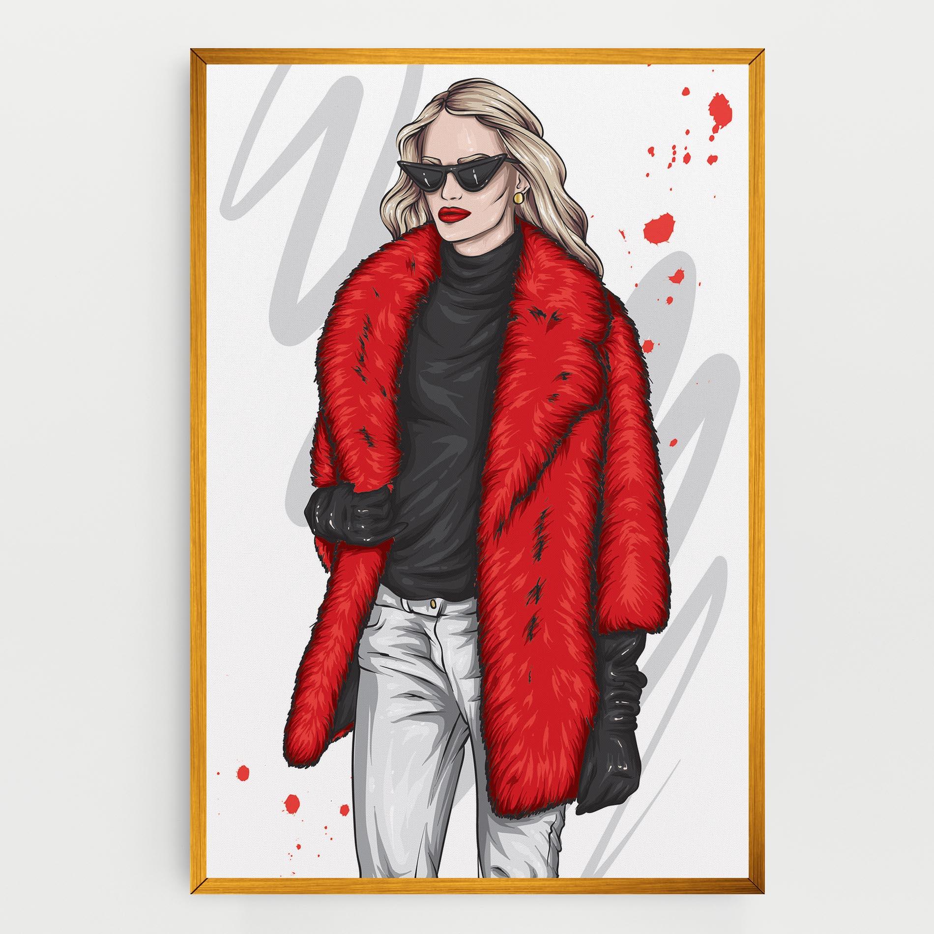 Tablou Canvas Black Blouse Woman mockup 0