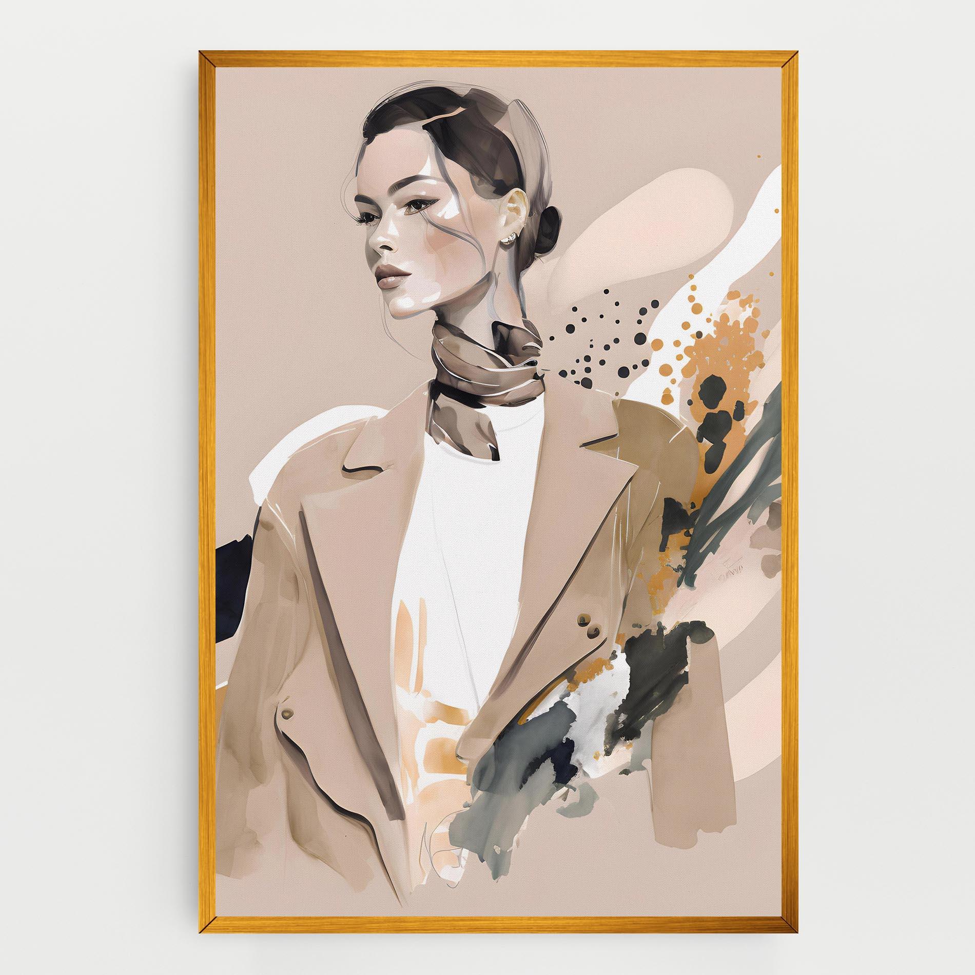 Tablou Canvas Watercolor Stylish Model mockup 0
