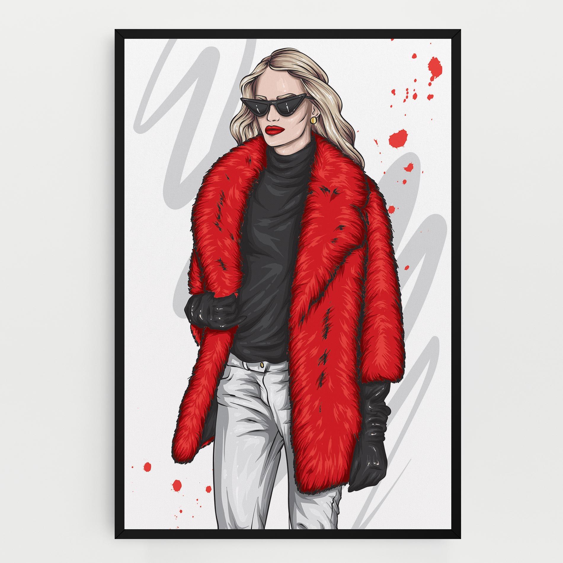 Tablou Canvas Black Blouse Woman mockup 0