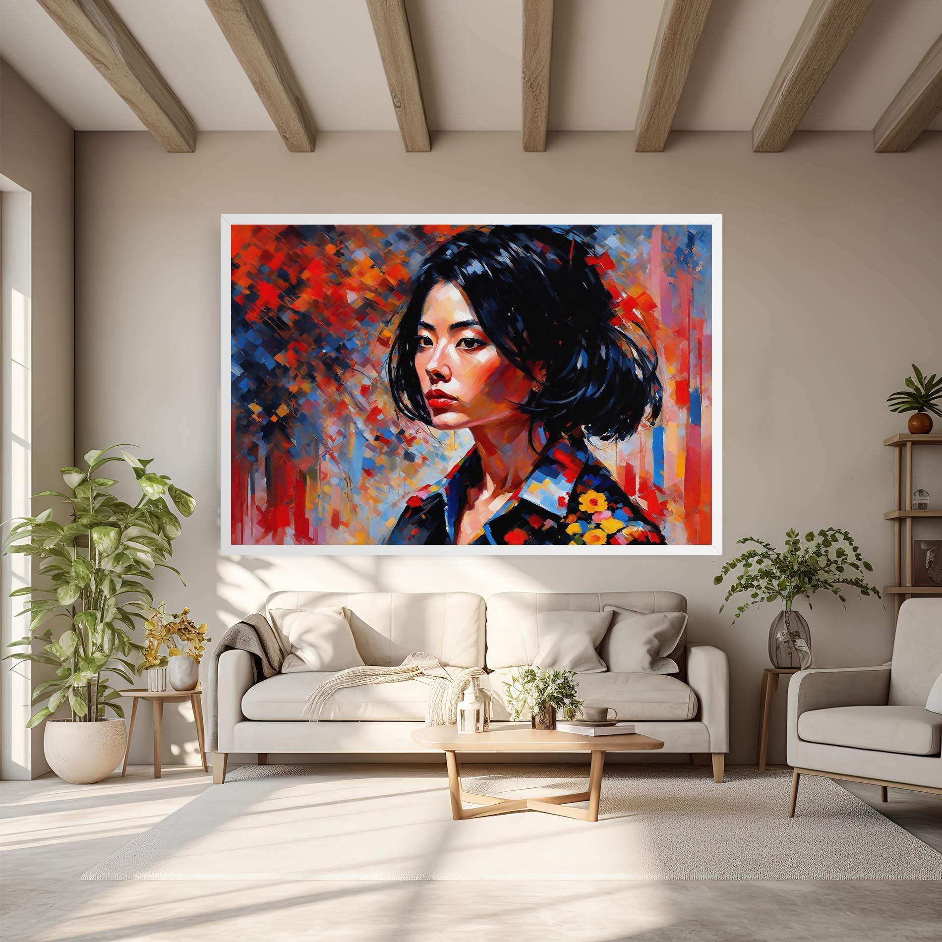 Tablou Canvas Beautiful Asian Woman mockup 6