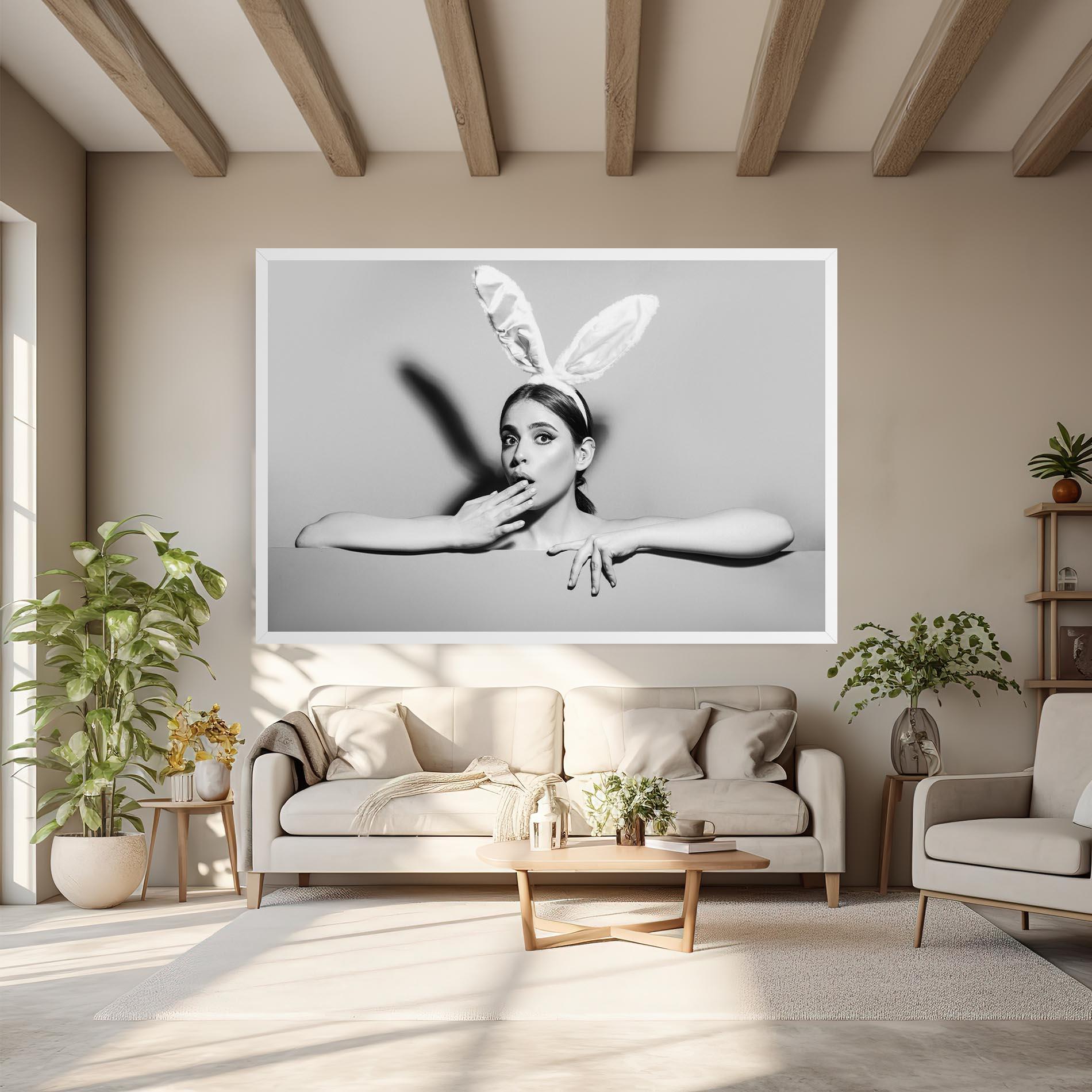 Tablou Canvas Bunny Ears Peeking mockup 6