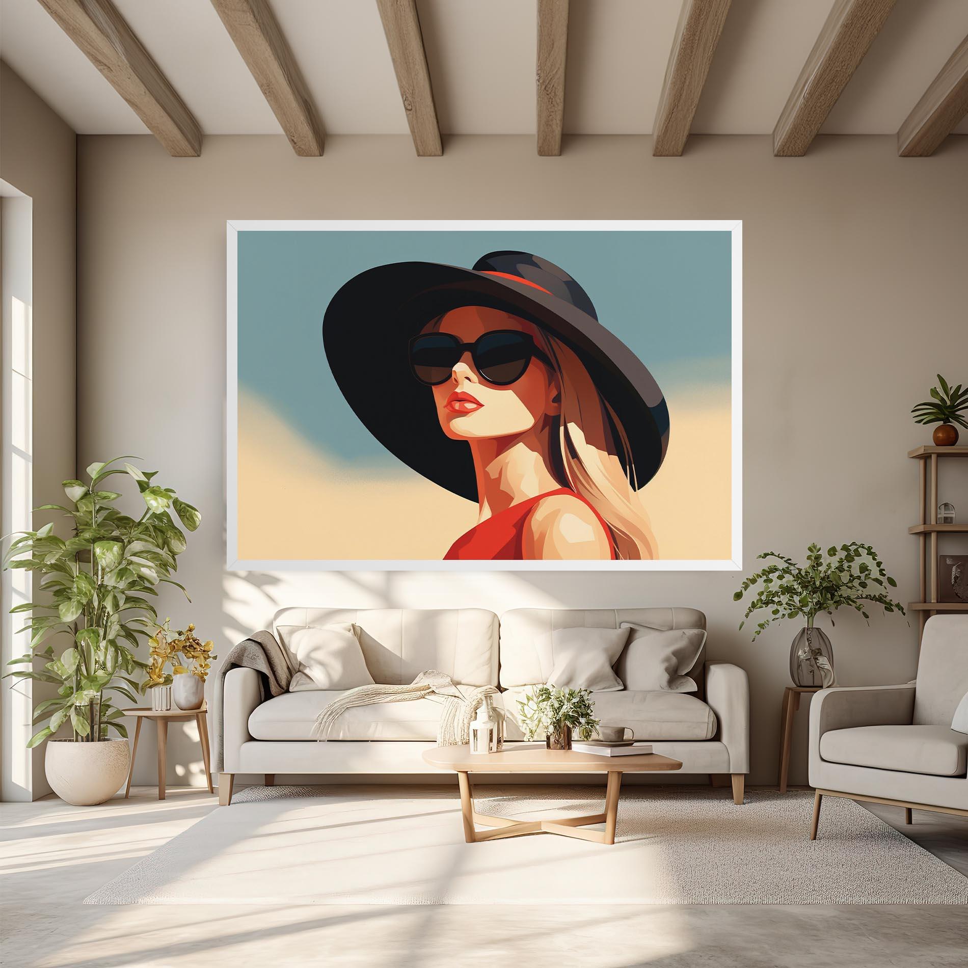 Tablou Canvas Caucasian Glamor Model mockup 6
