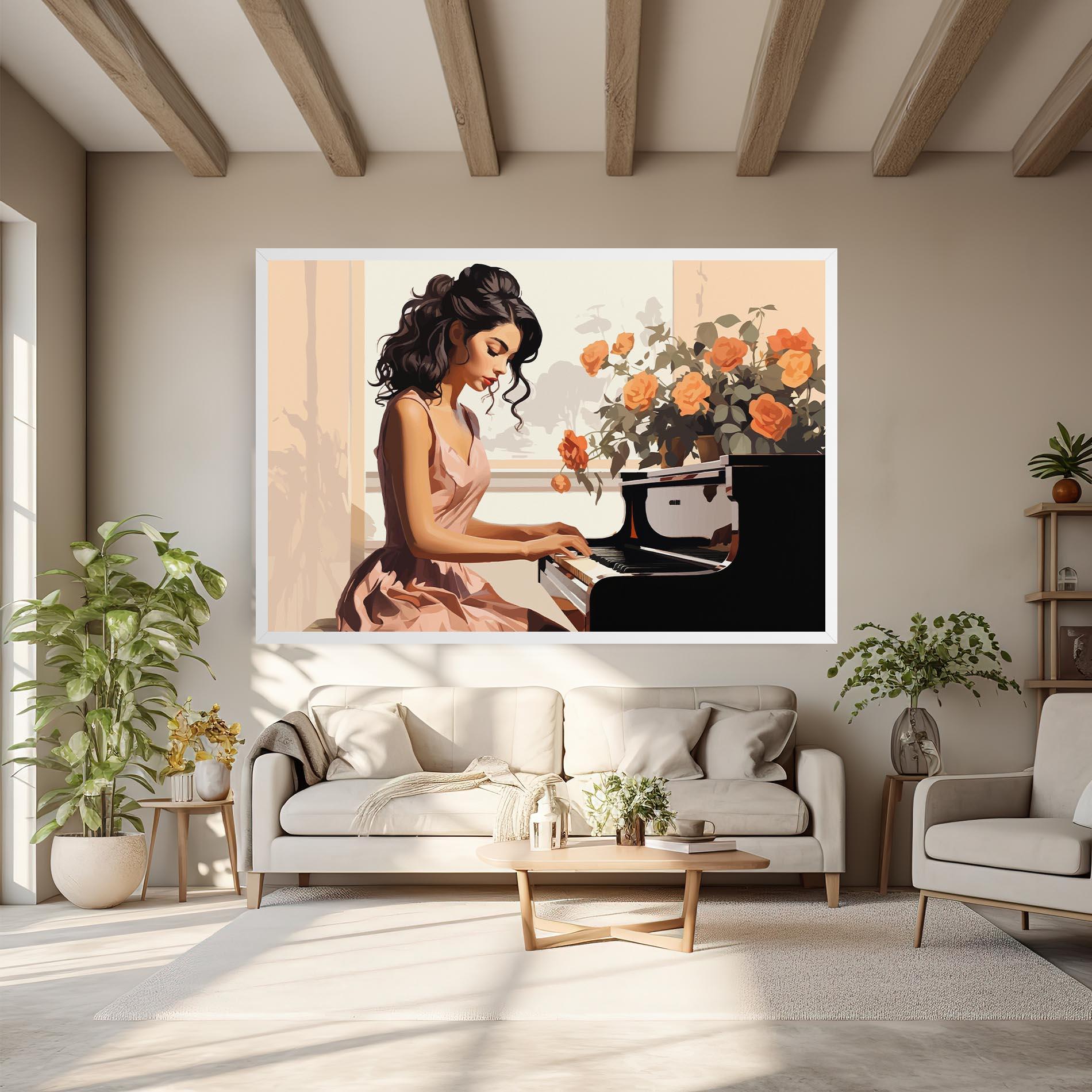 Tablou Canvas Singer Painting mockup 6