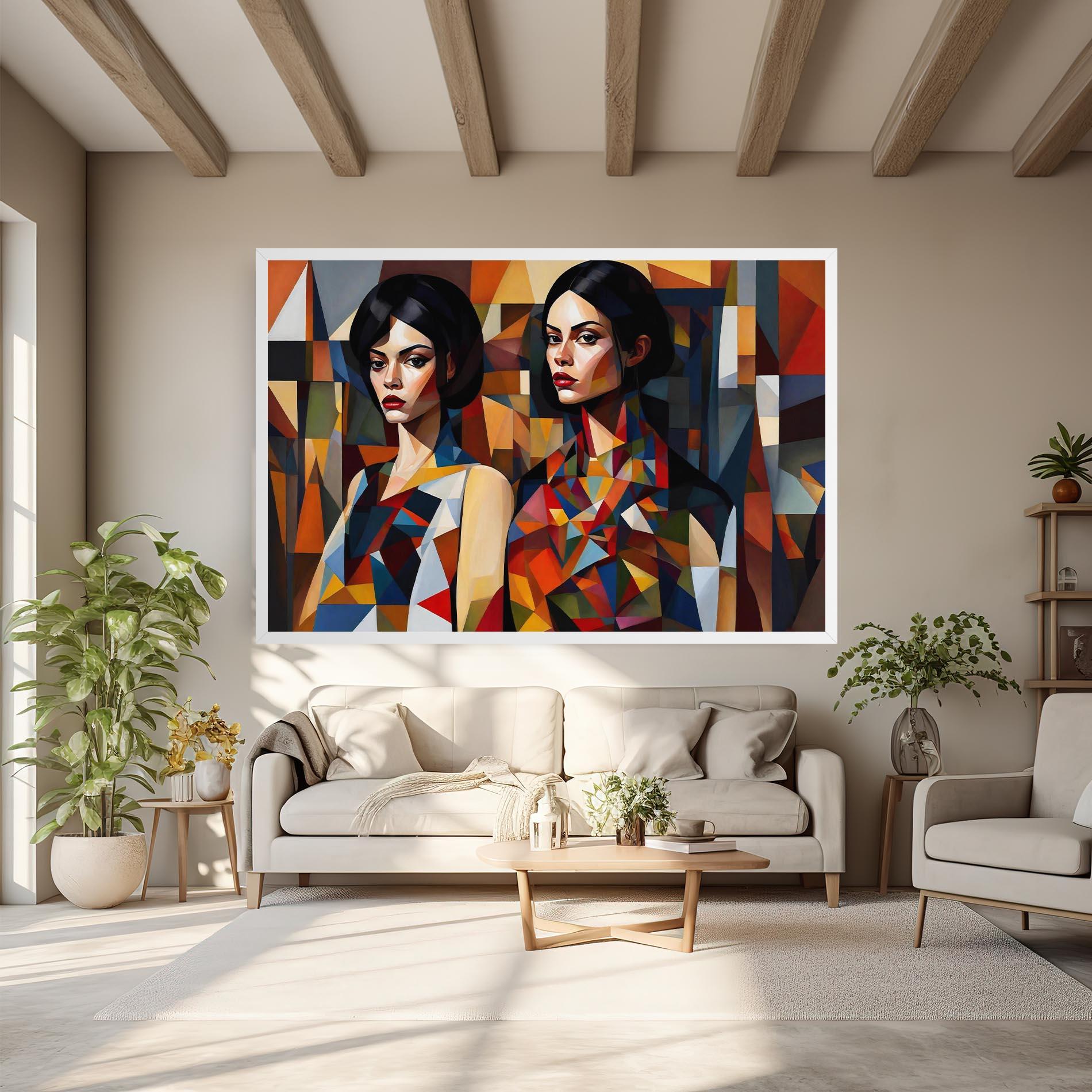 Tablou Canvas Young Abstract Women mockup 6