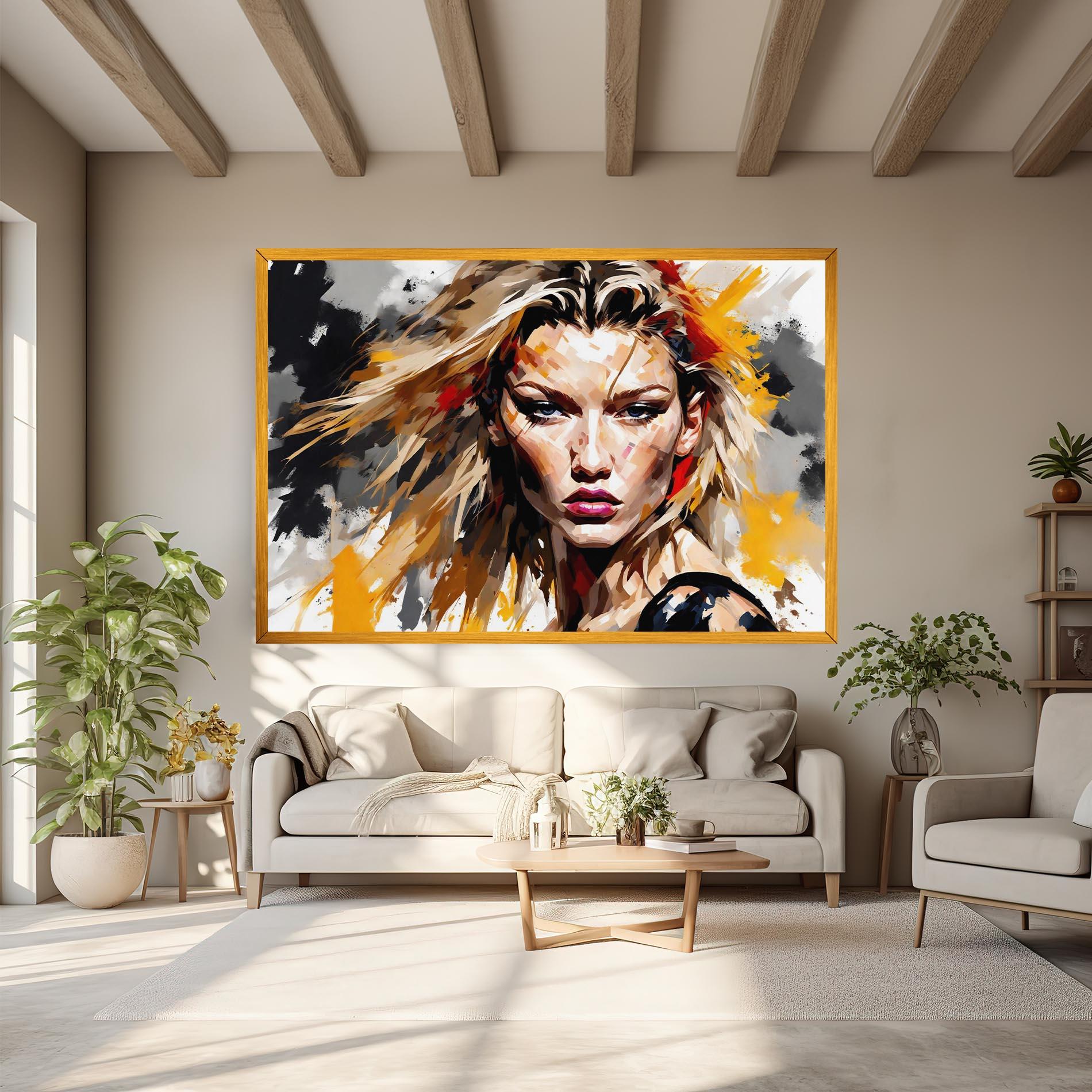 Tablou Canvas Blond Hair Splash mockup 6