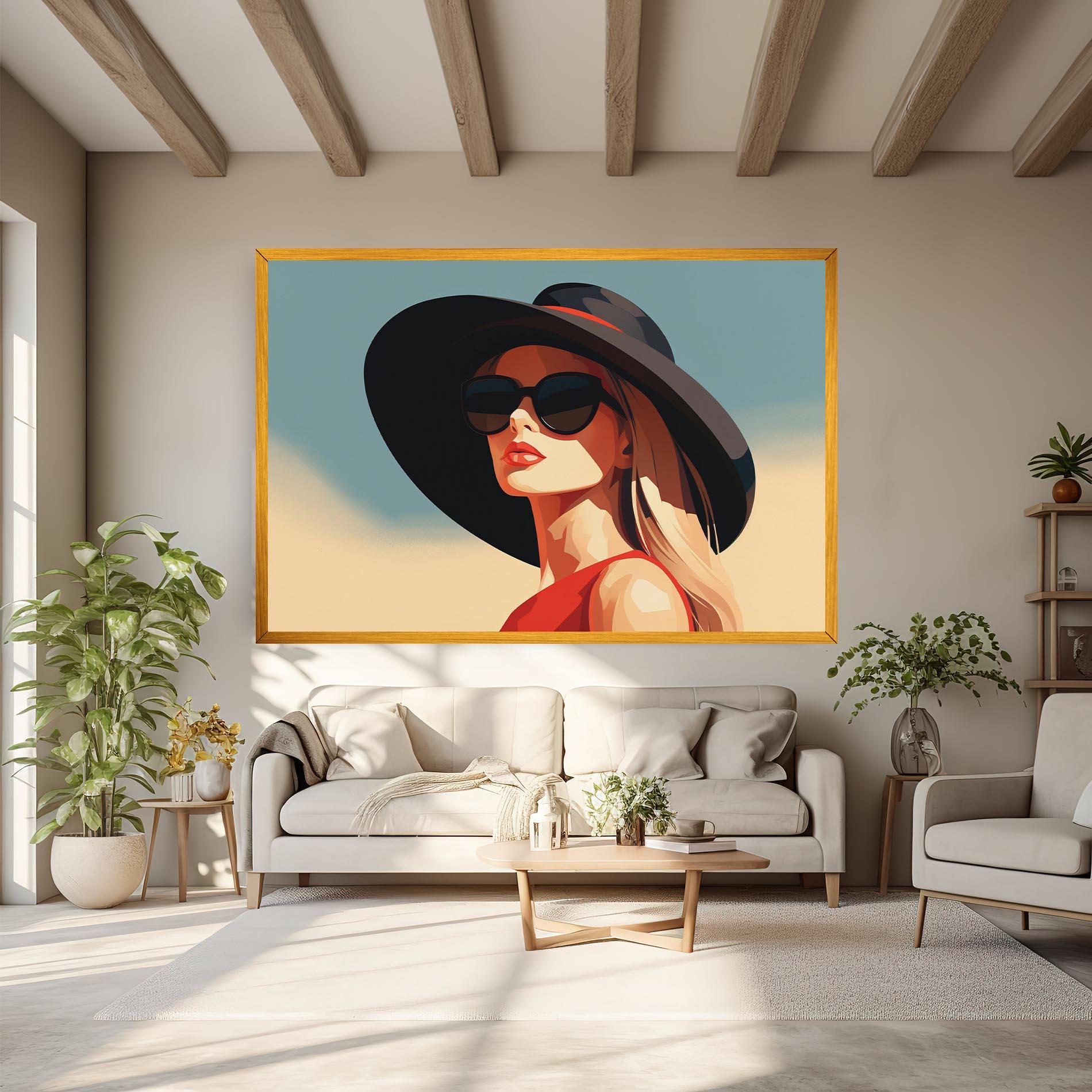 Tablou Canvas Caucasian Glamor Model mockup 6