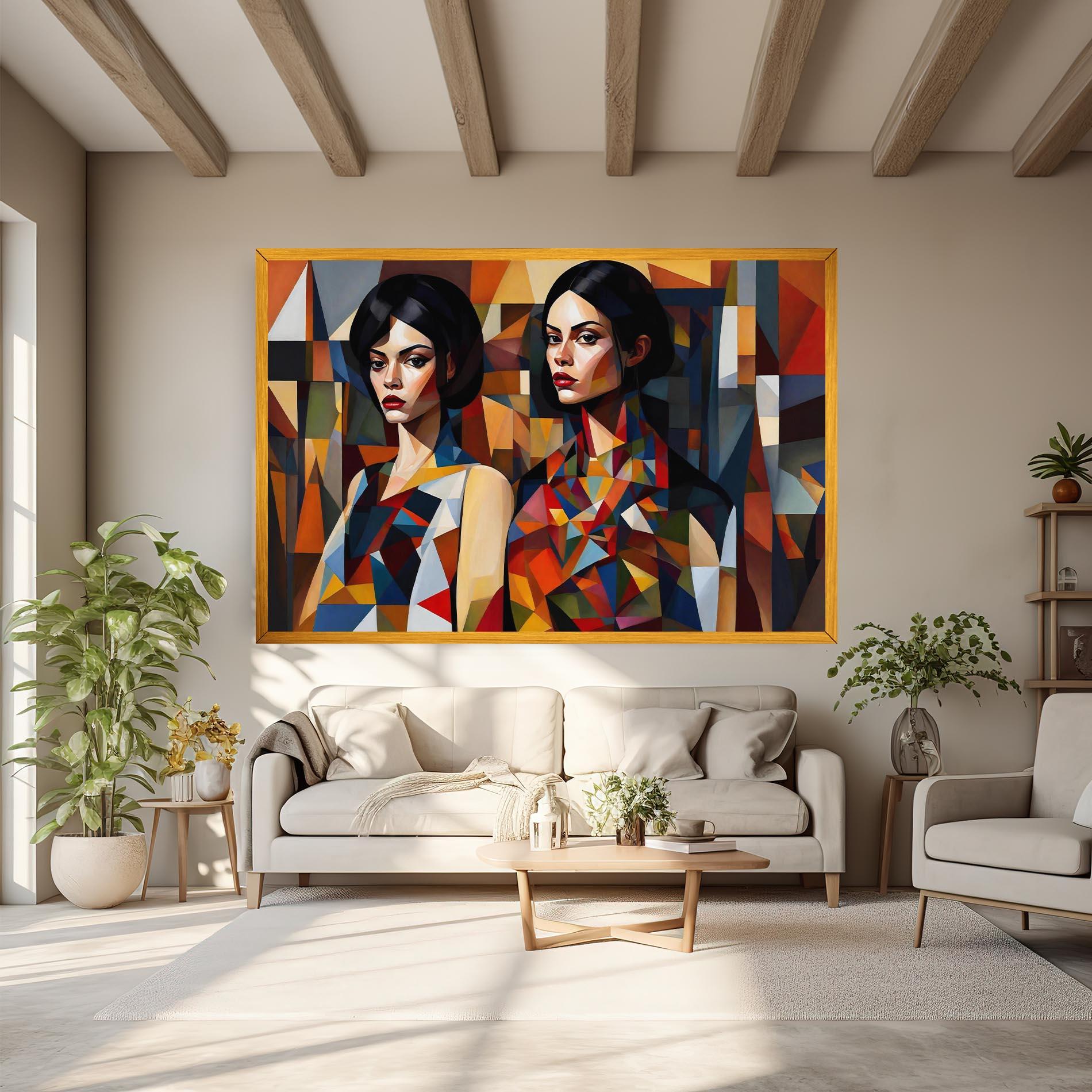 Tablou Canvas Young Abstract Women mockup 6