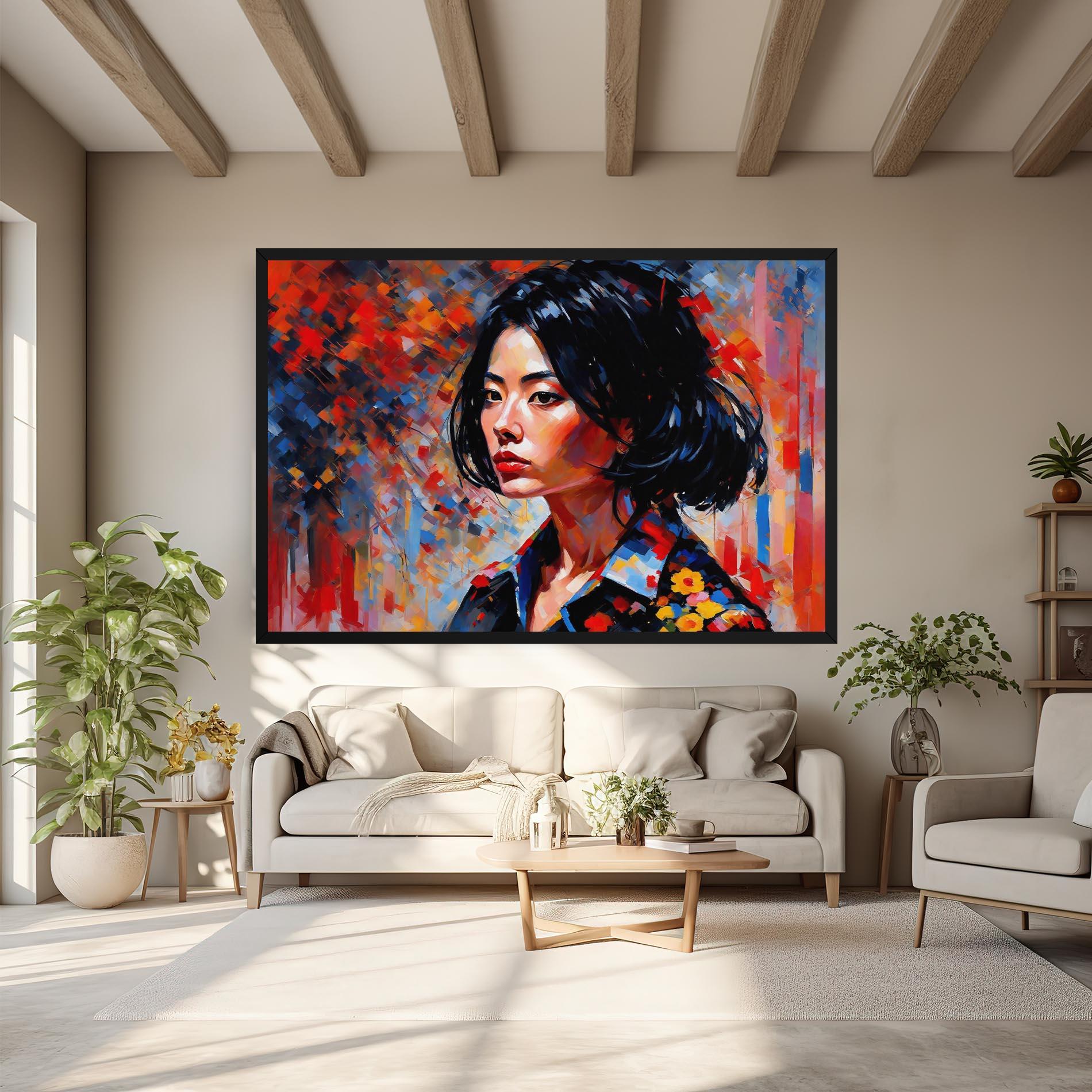 Tablou Canvas Beautiful Asian Woman mockup 6