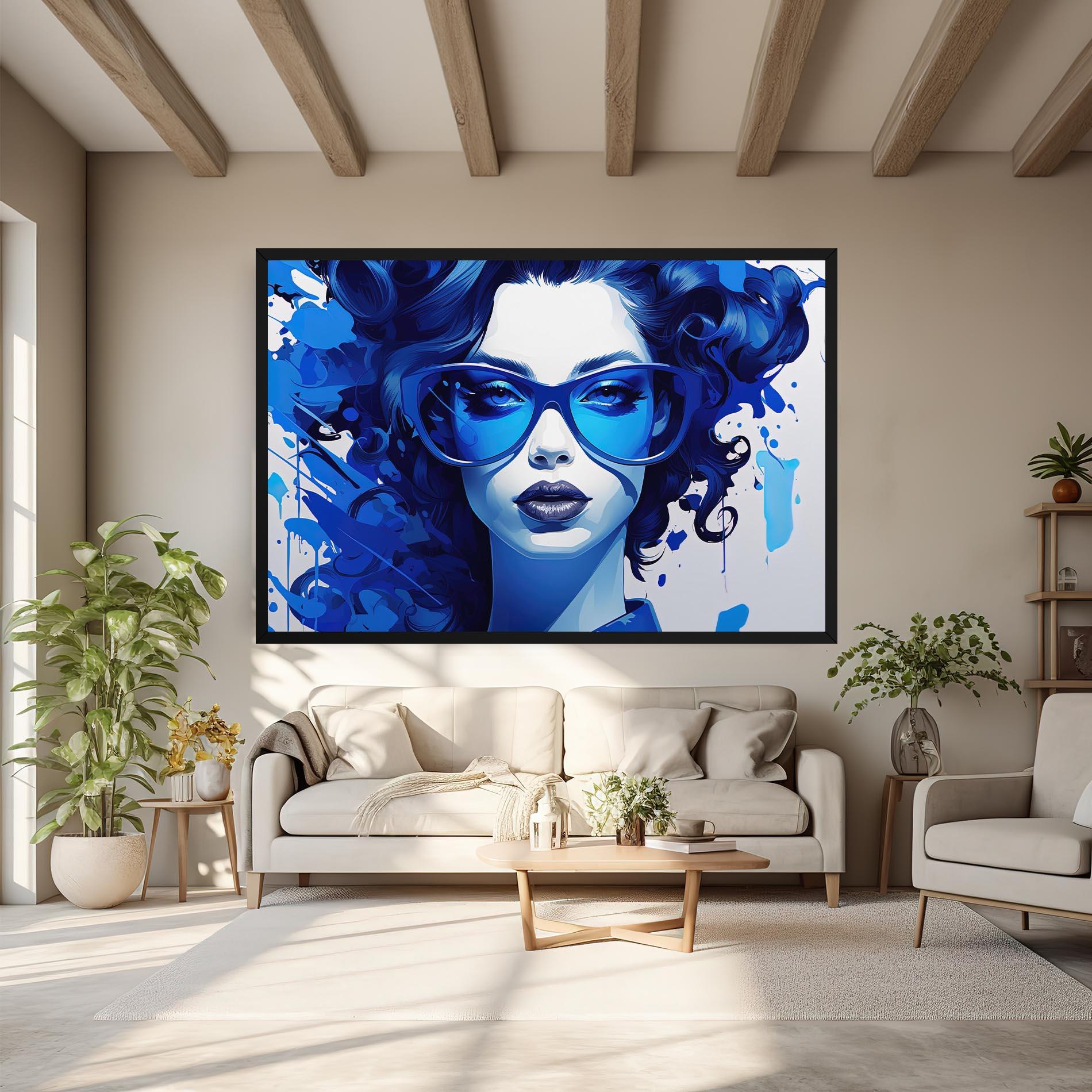 Tablou Canvas Big Blue Glasses mockup 6