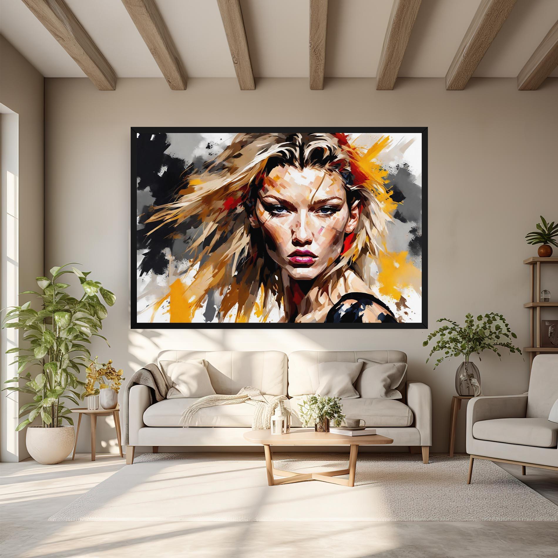 Tablou Canvas Blond Hair Splash mockup 6