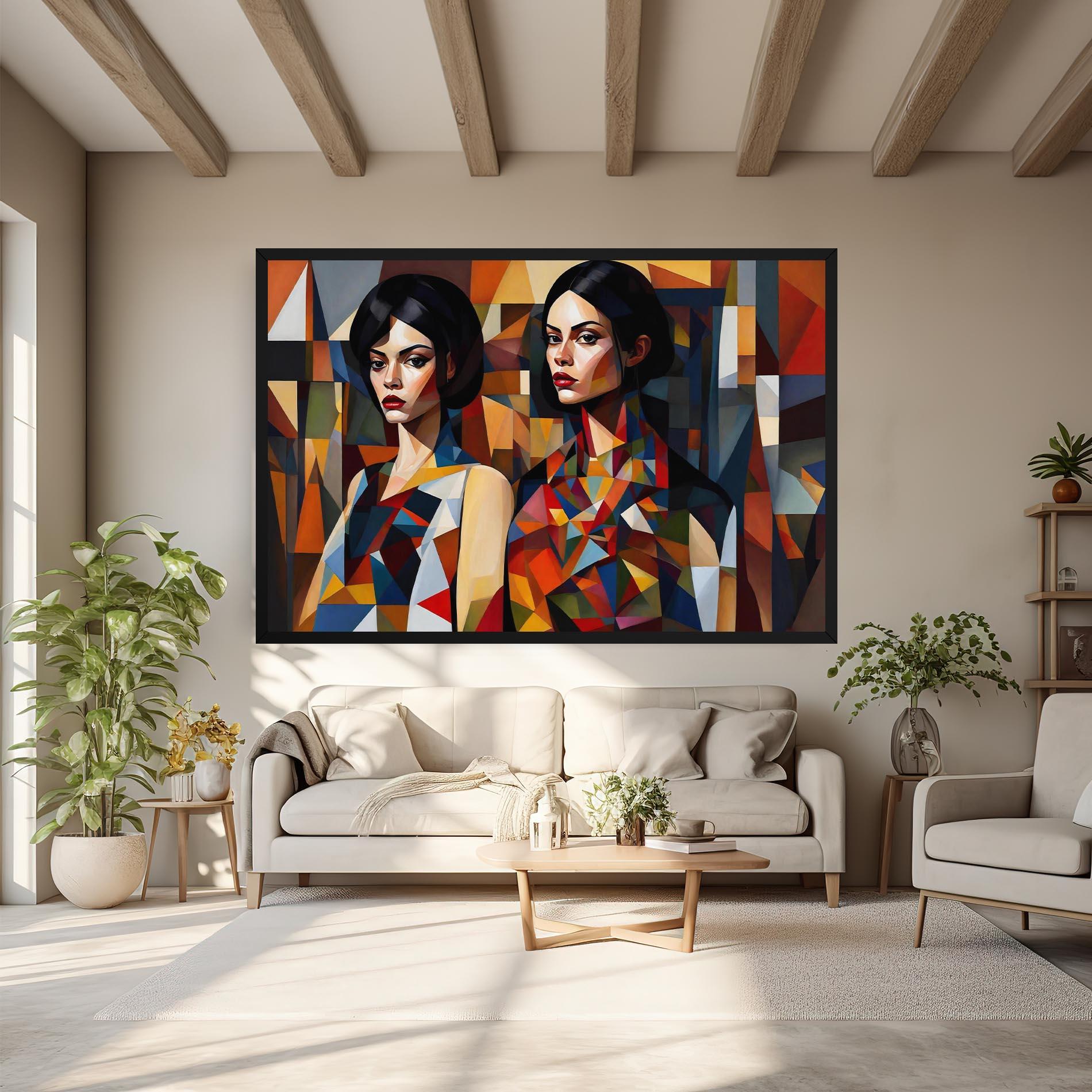 Tablou Canvas Young Abstract Women mockup 6