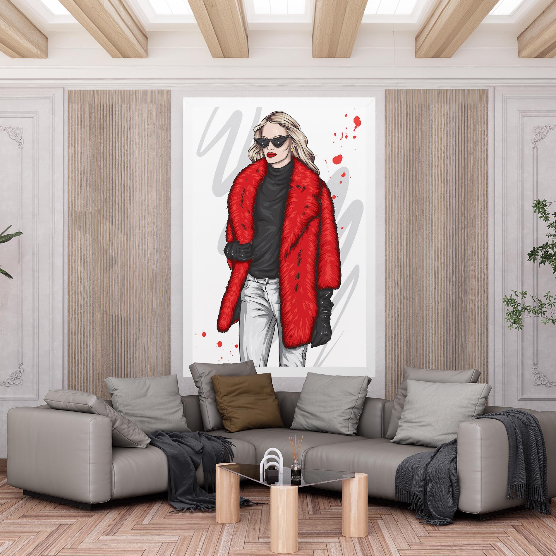 Tablou Canvas Black Blouse Woman mockup 6