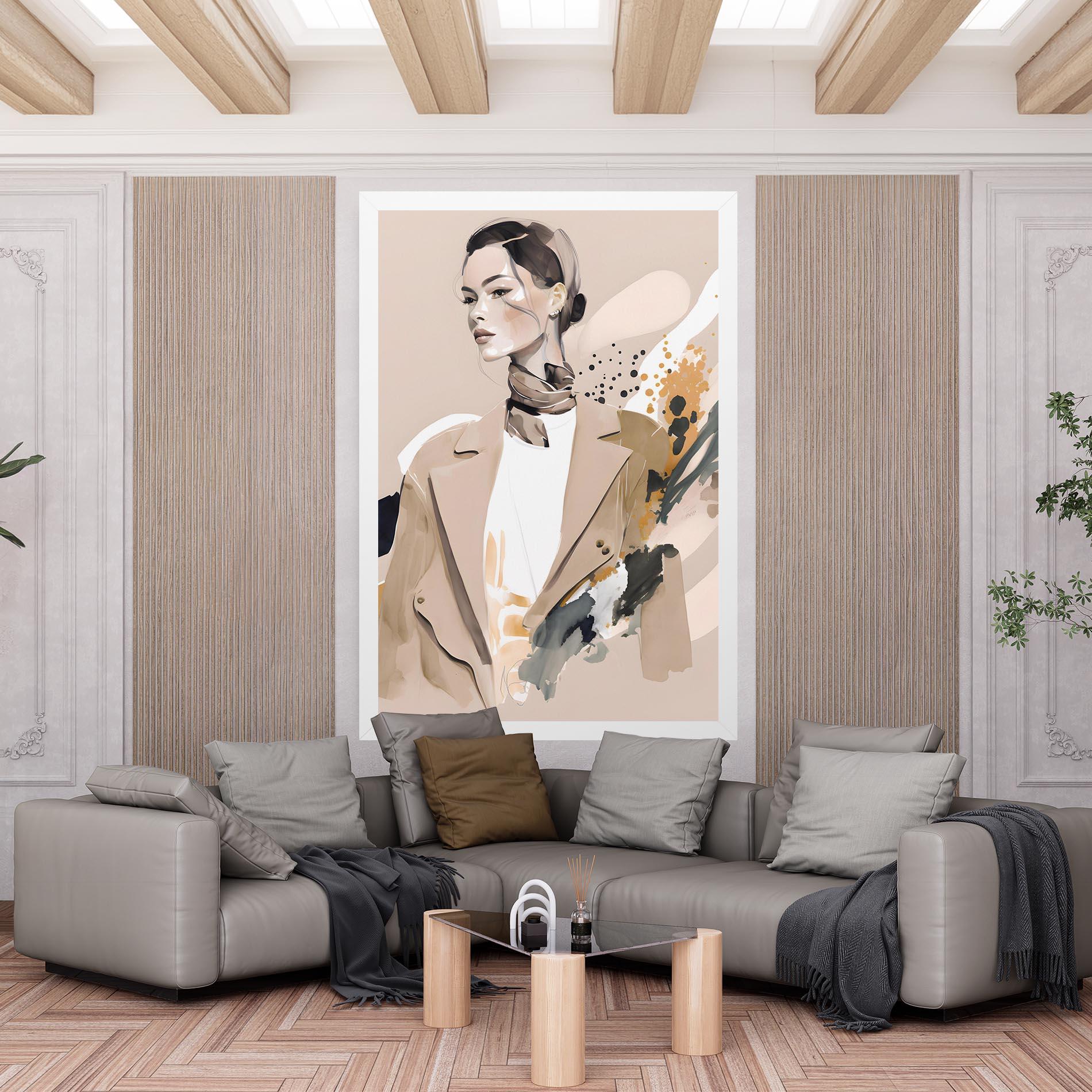 Tablou Canvas Watercolor Stylish Model mockup 6