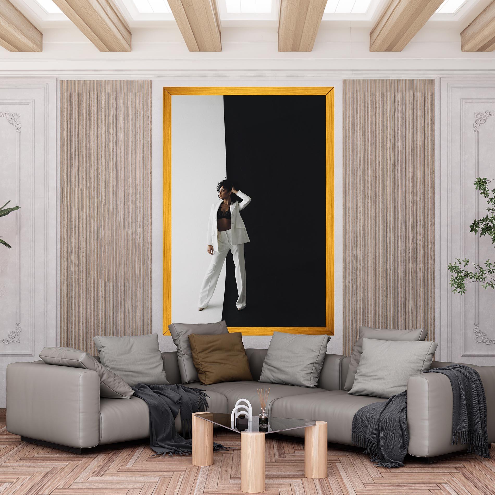 Tablou Canvas African Girl White Outfit mockup 6