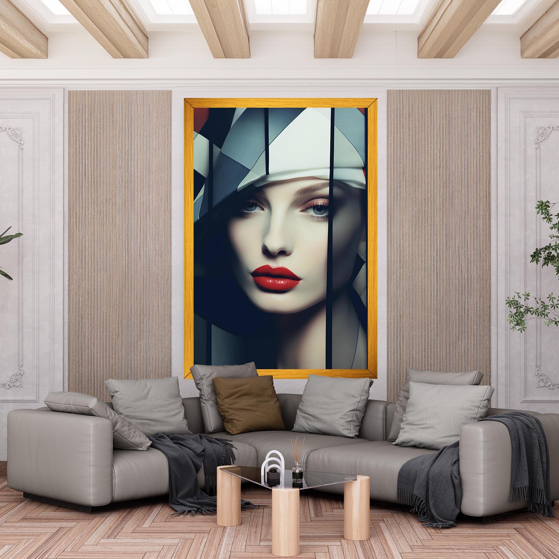 Tablou Canvas Big Juicy Lips Woman mockup 6