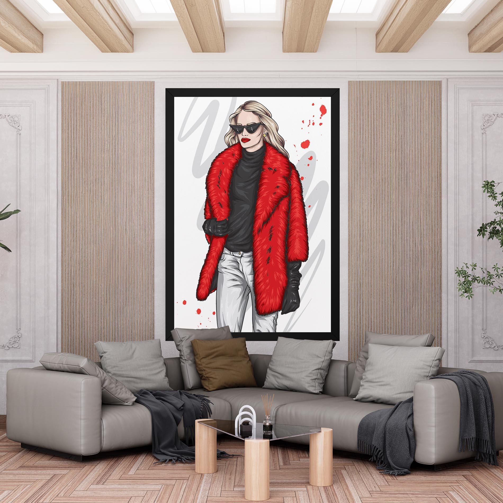 Tablou Canvas Black Blouse Woman mockup 6