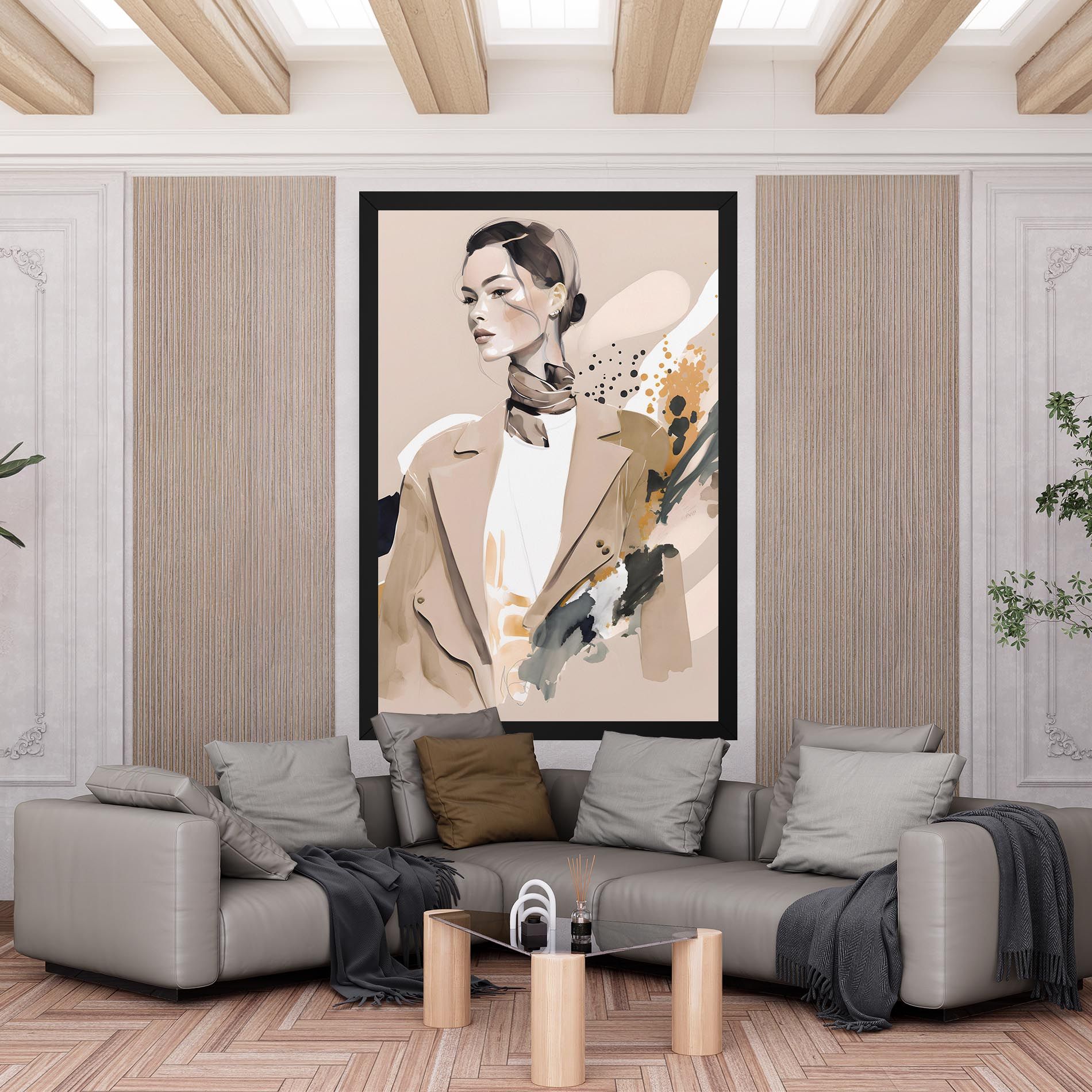 Watercolor Stylish Model mockup 6