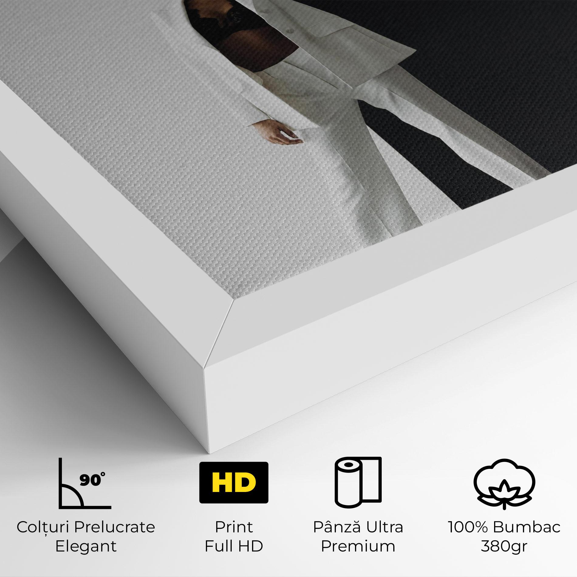 Tablou Canvas African Girl White Outfit mockup 4