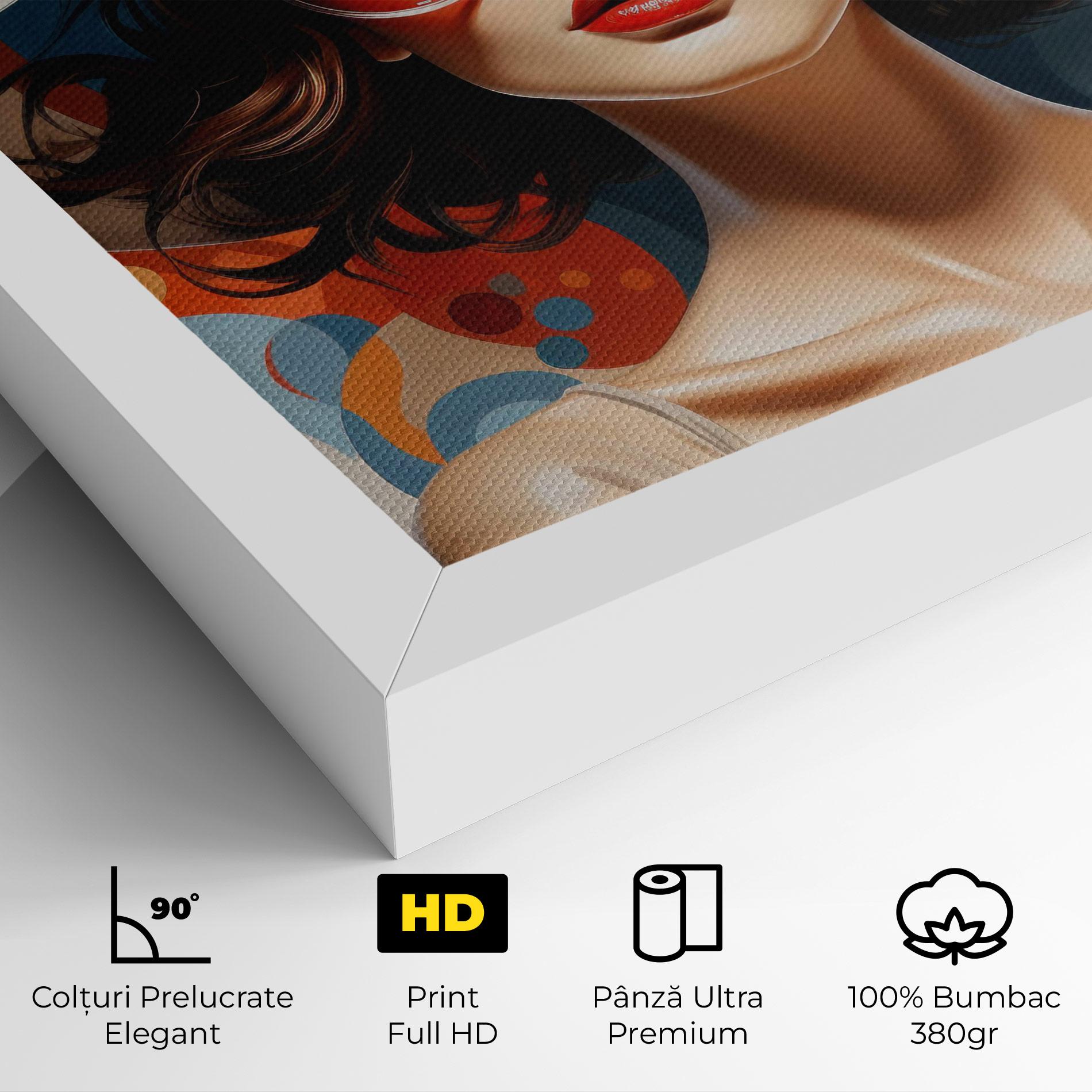 Tablou Canvas Big Glasses Woman mockup 4