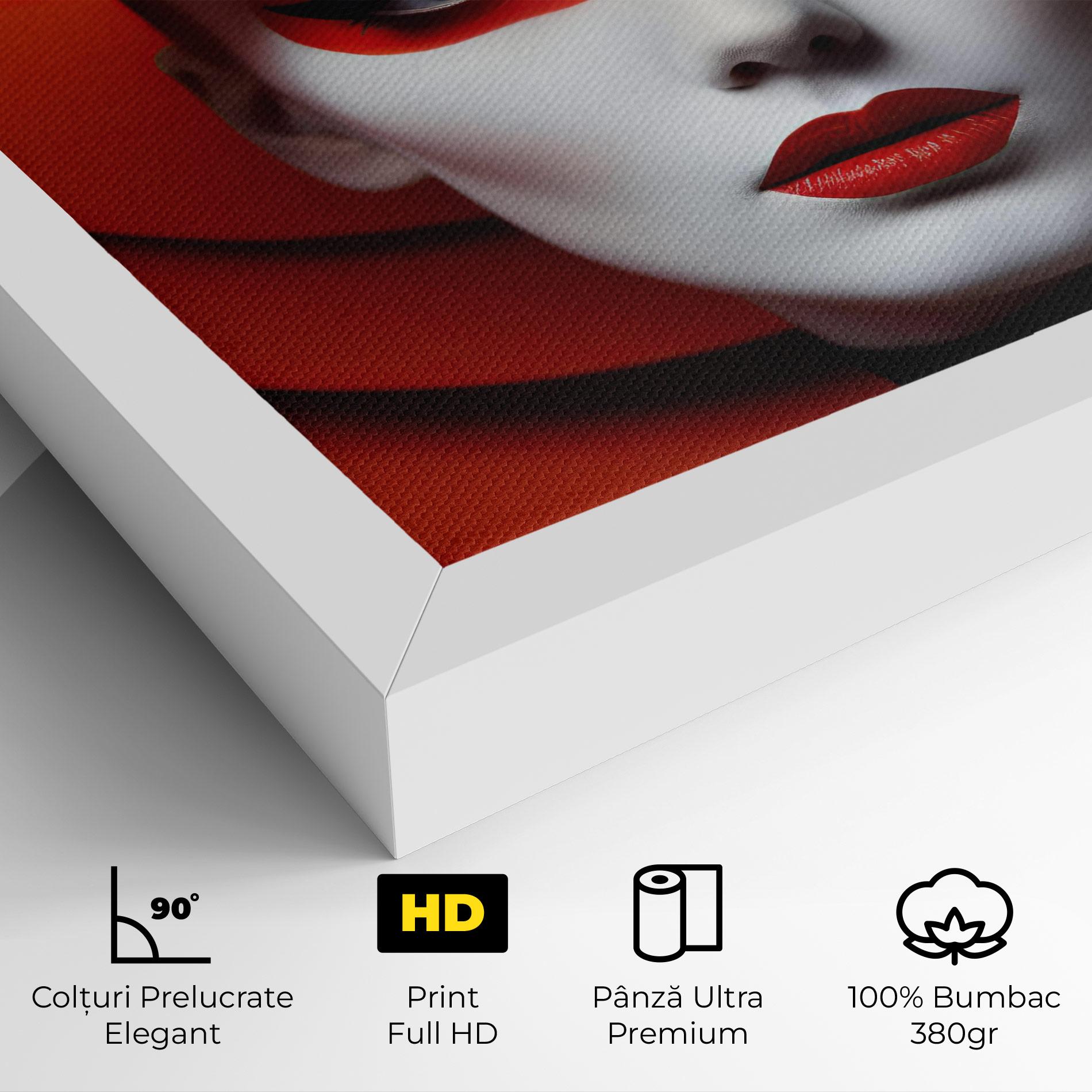 Tablou Canvas Red Black Woman Art mockup 4
