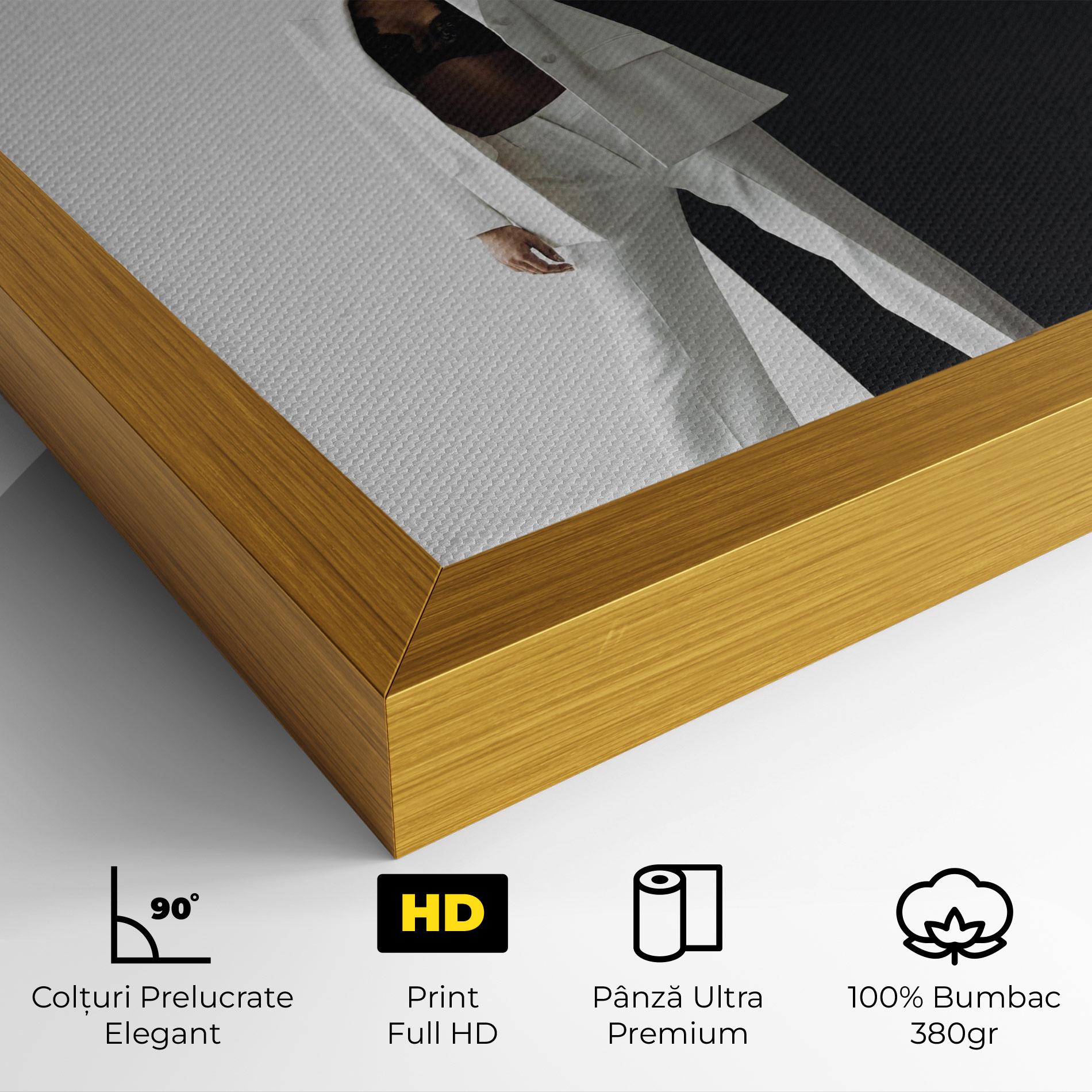 Tablou Canvas African Girl White Outfit mockup 4