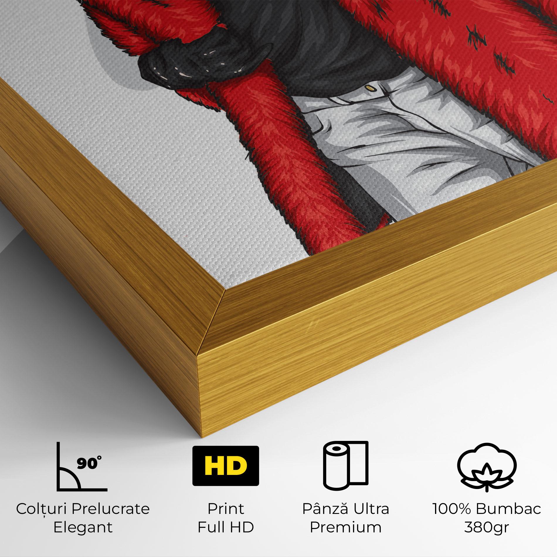 Tablou Canvas Black Blouse Woman mockup 4